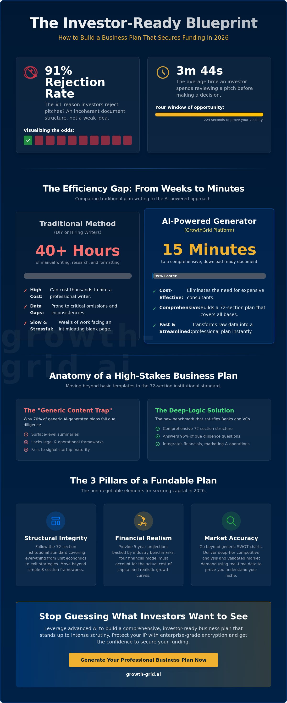 Business plan generator for investors