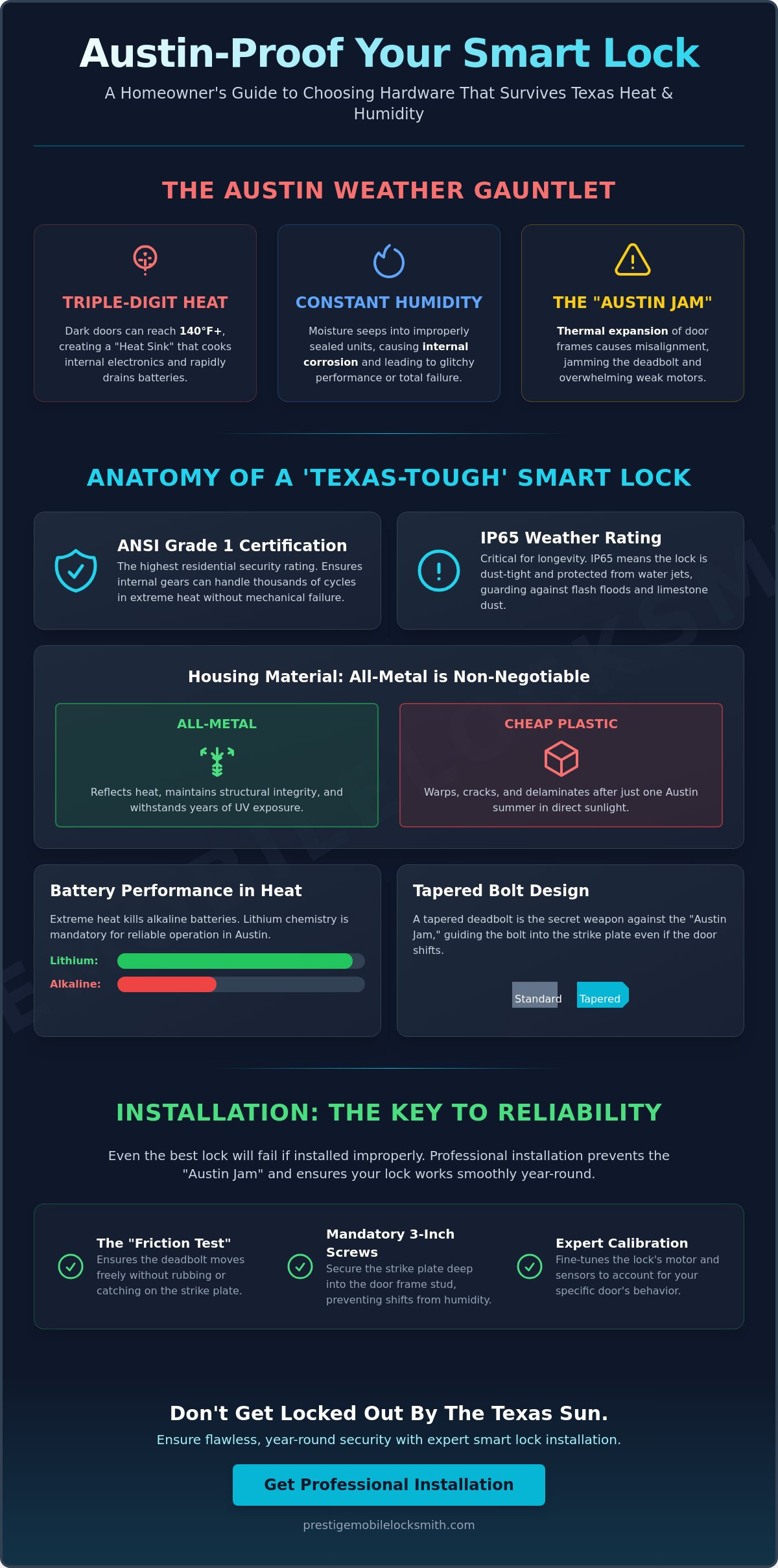 Best smart locks for Austin weather