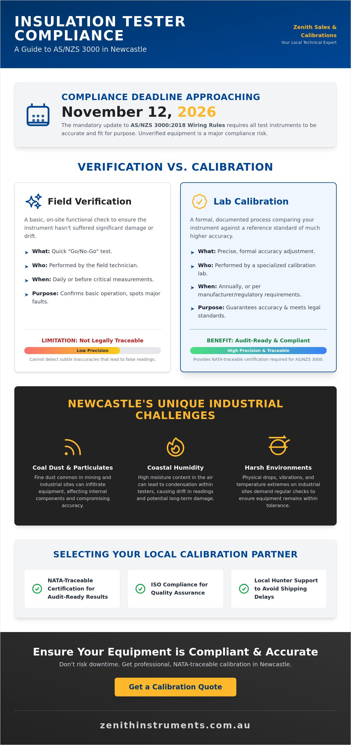 Insulation tester verification newcastle