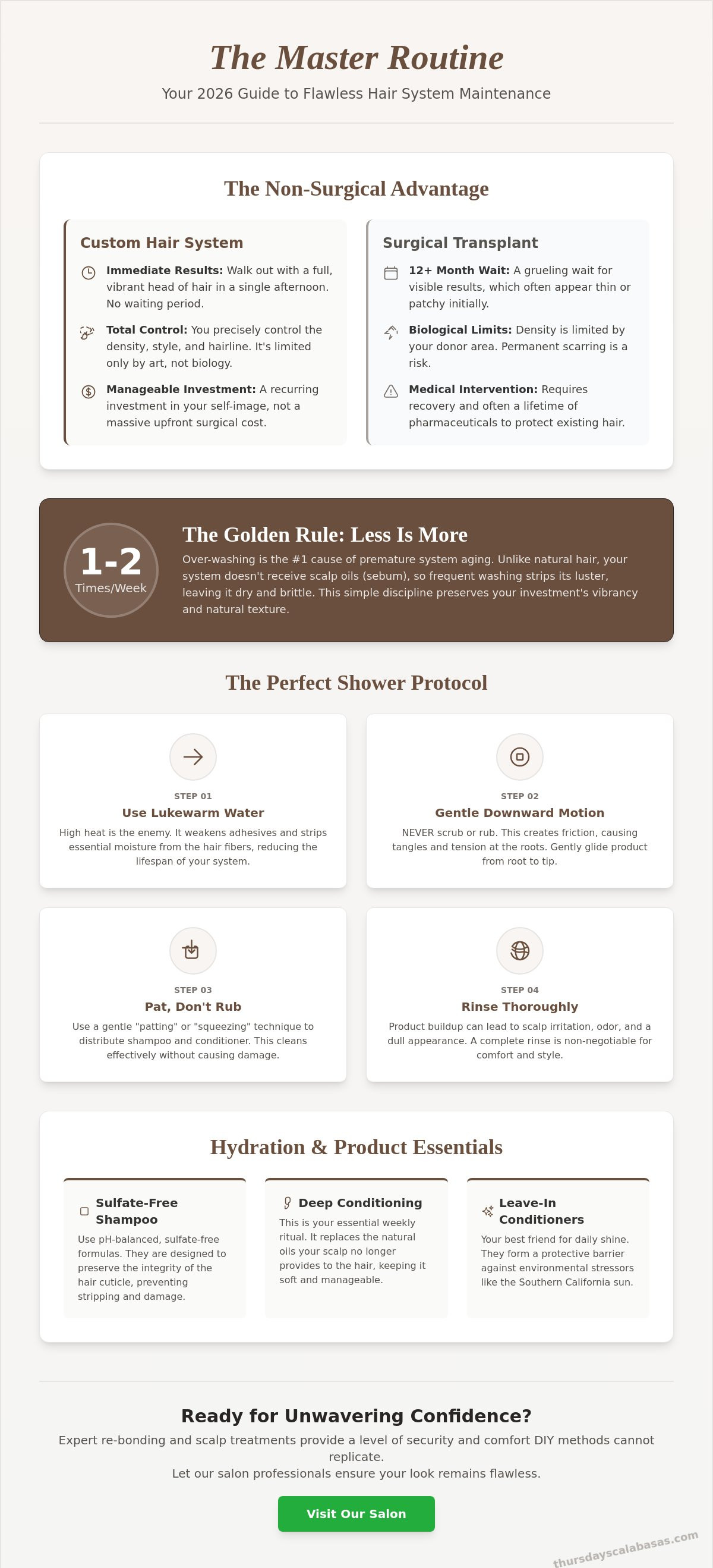 How to maintain a men's hair system