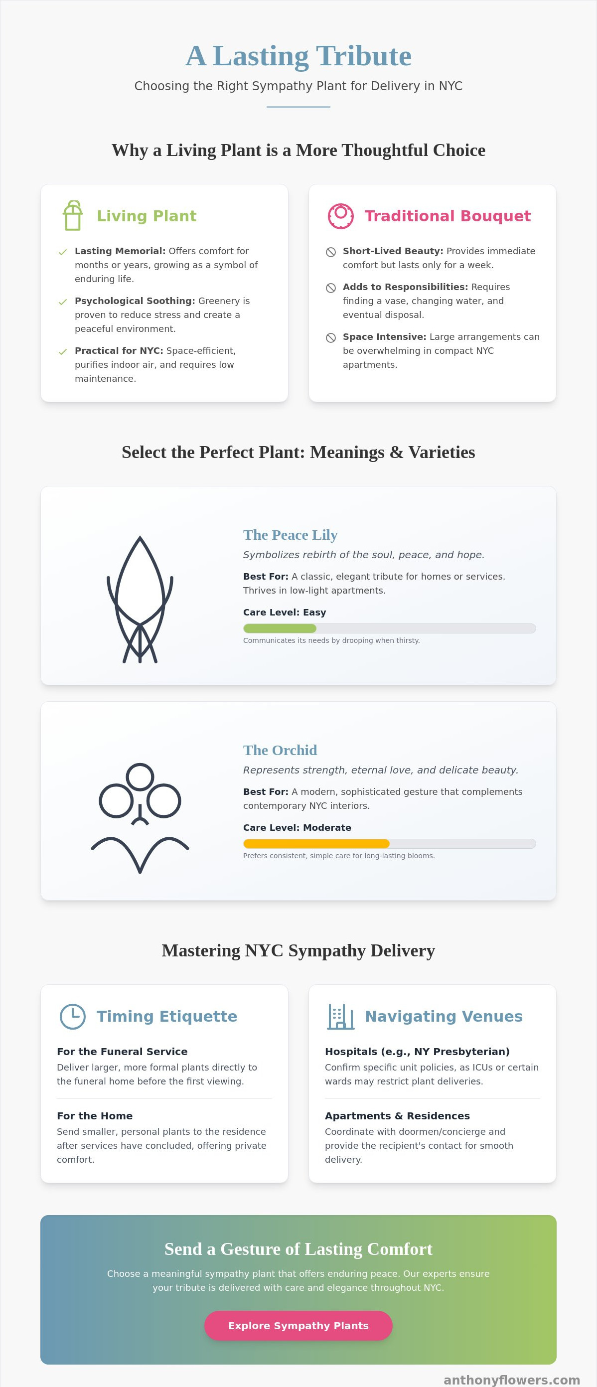 Sympathy plant delivery NYC