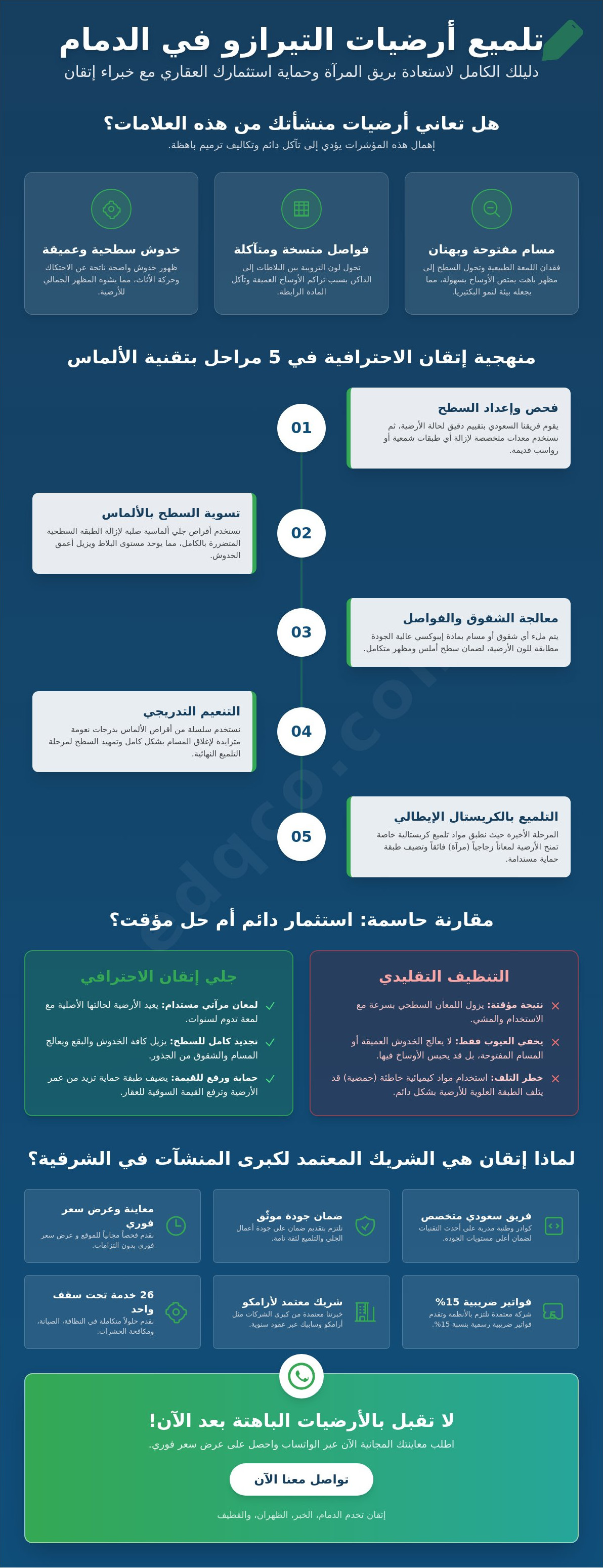 تلميع أرضيات التيرازو في الدمام