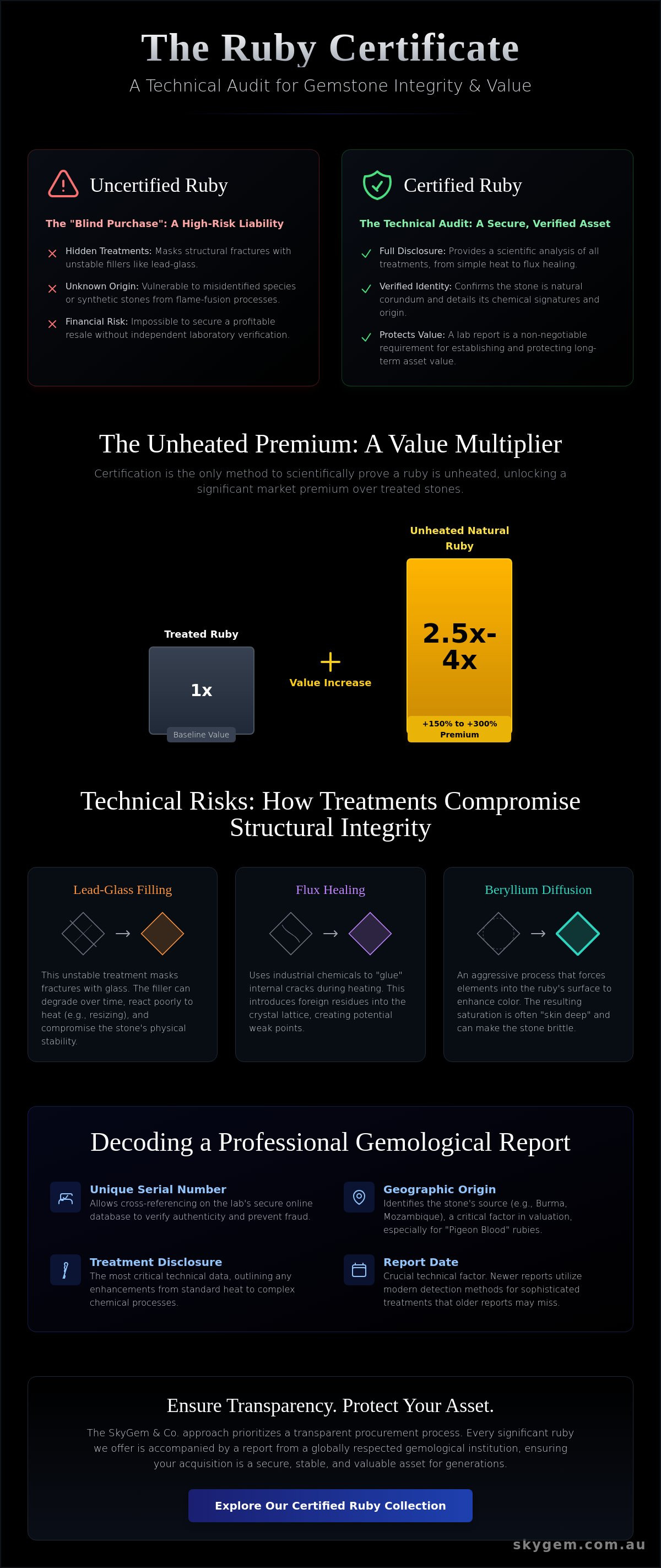 Risks of buying uncertified rubies