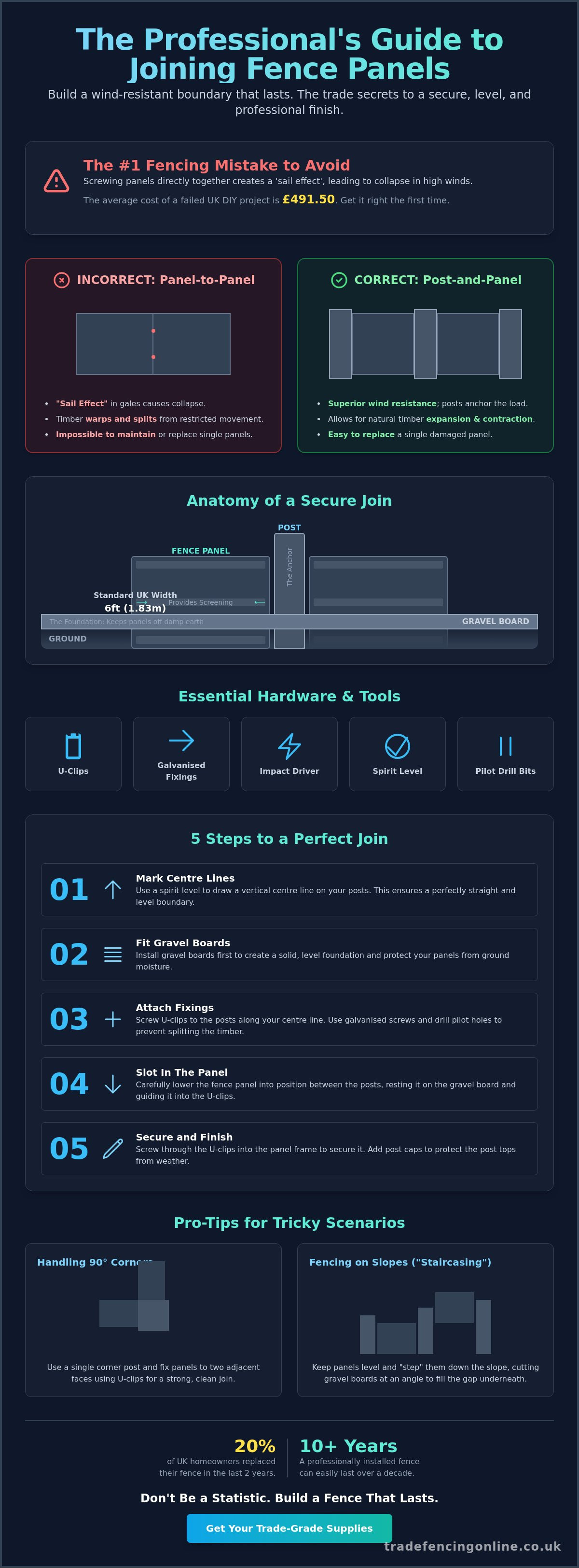 How to join fence panels together