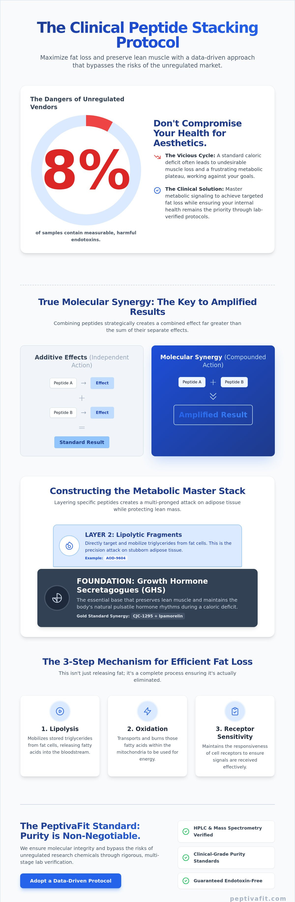 Peptide stack for cutting