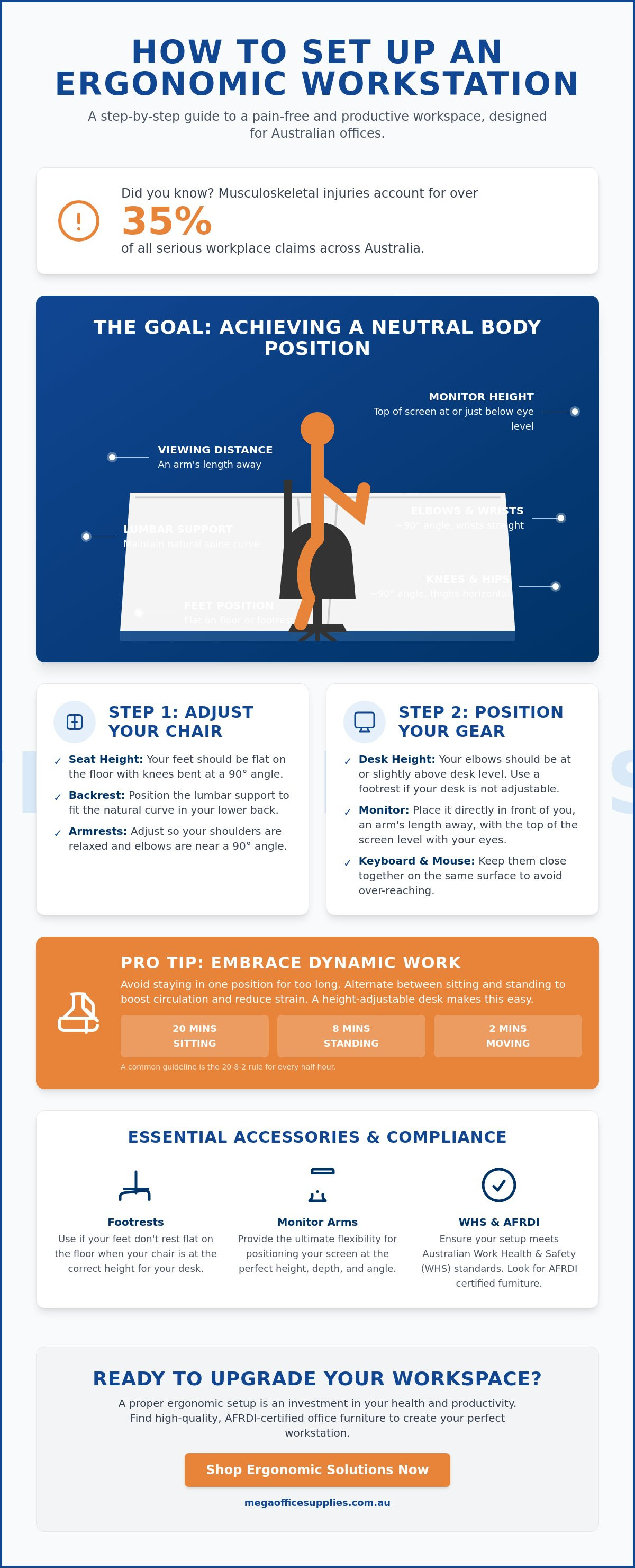 How to set up an ergonomic workstation