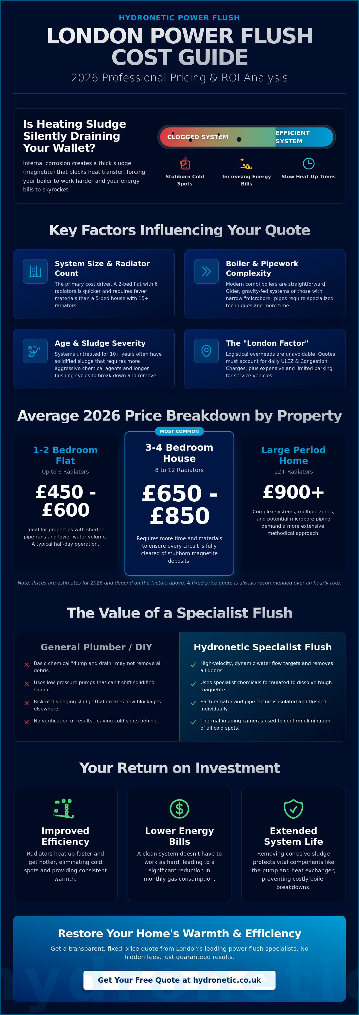 Power flush cost London