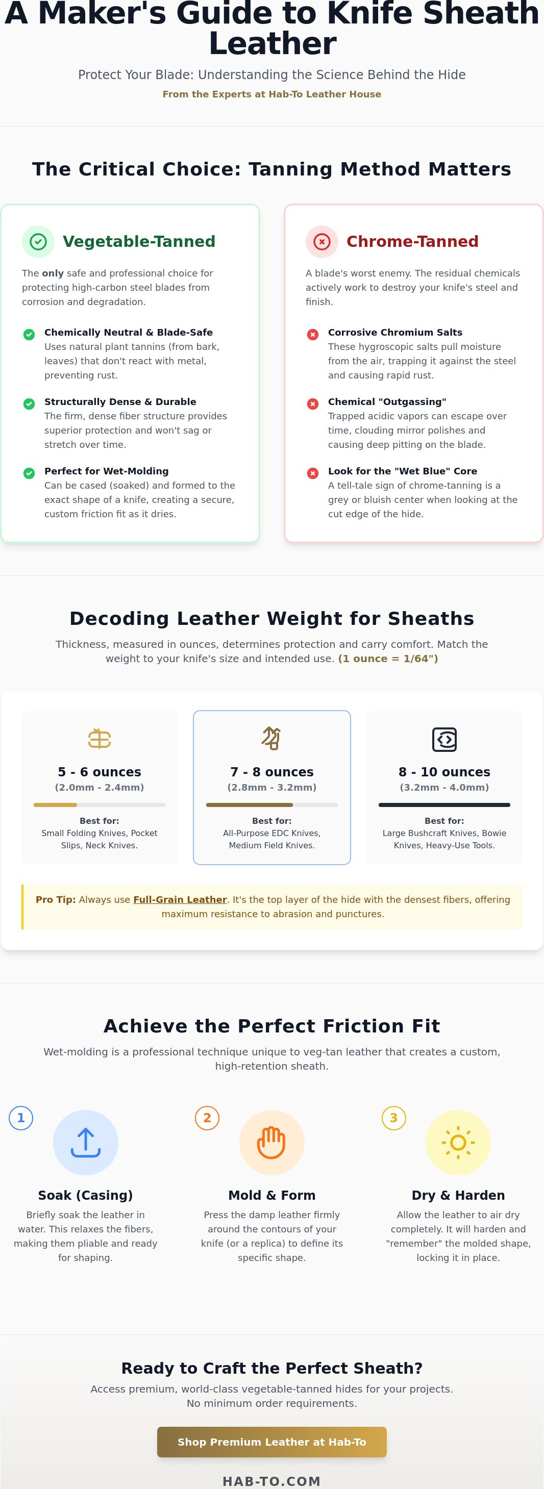 Best leather for knife sheaths
