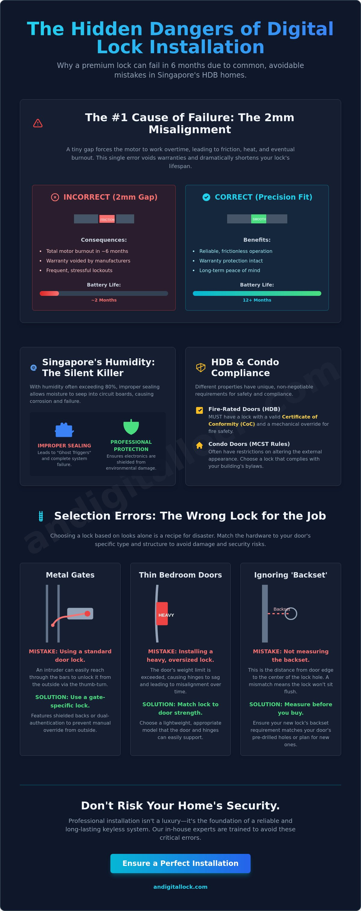 Digital lock installation mistakes to avoid