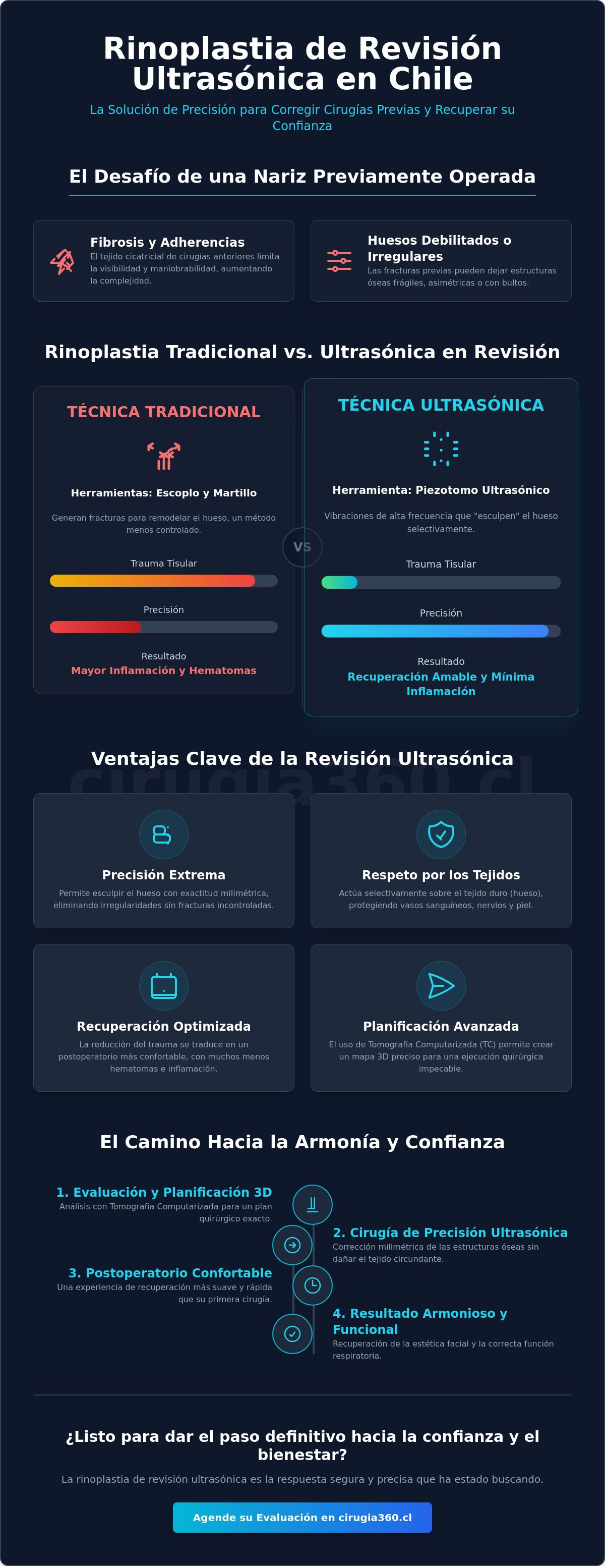 Rinoplastia de revisión ultrasónica chile