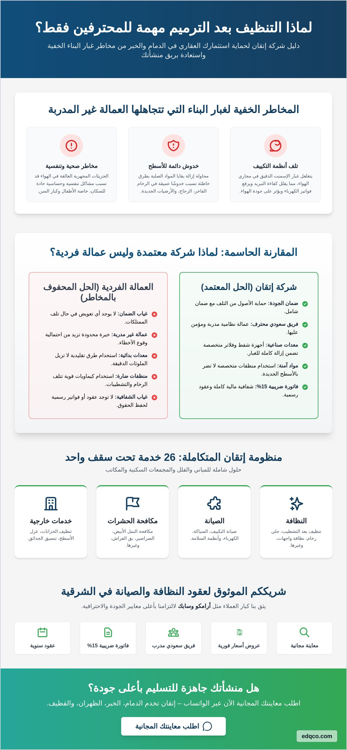 شركة تنظيف بعد الترميم بالدمام