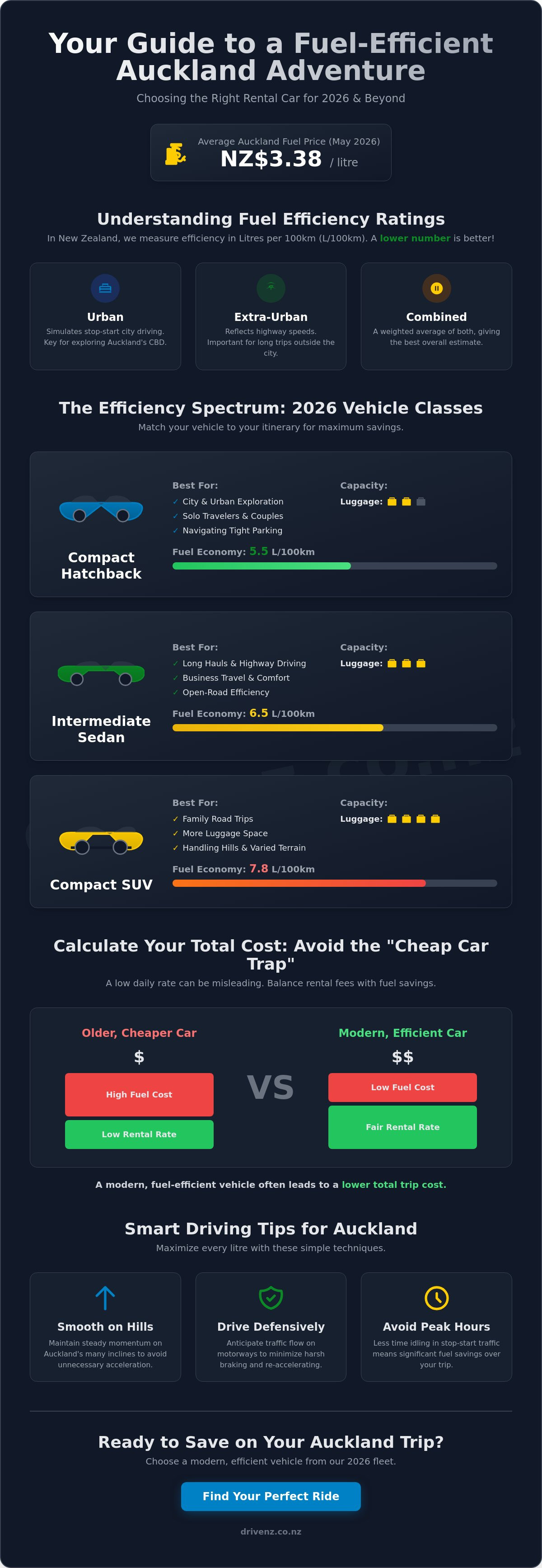 Fuel efficient rental car Auckland
