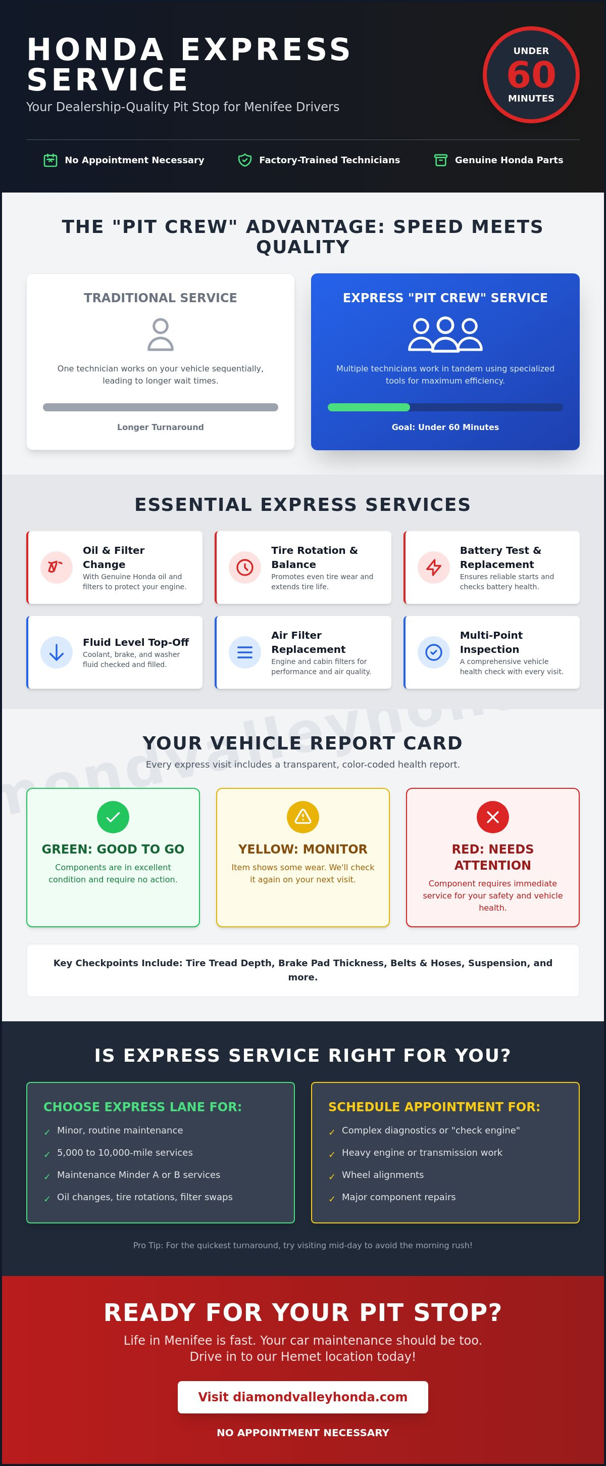 Honda express service near Menifee