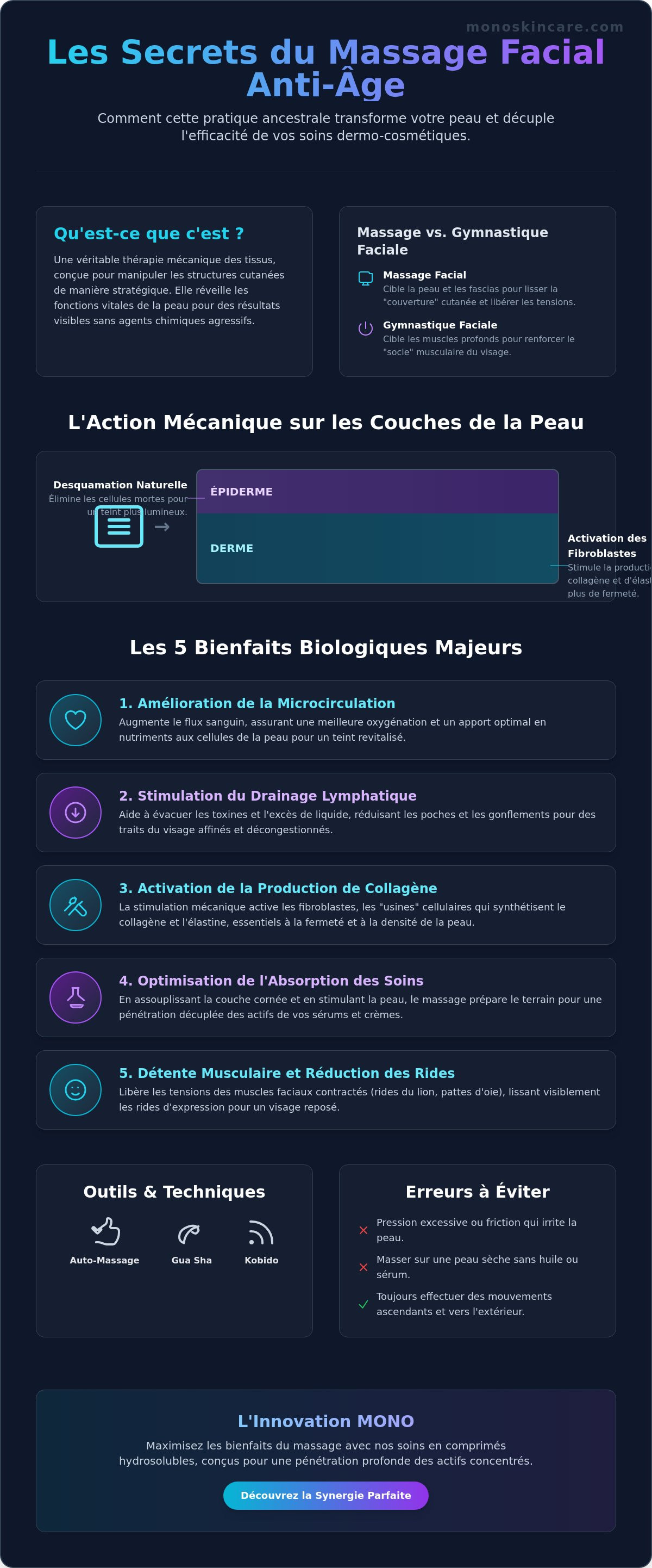 Bienfaits du massage facial anti-âge