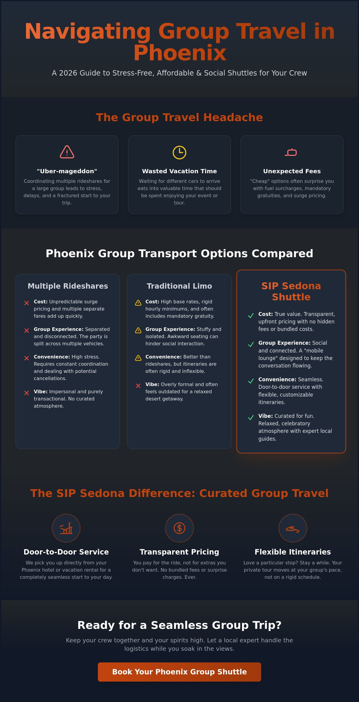 Affordable group shuttle phoenix