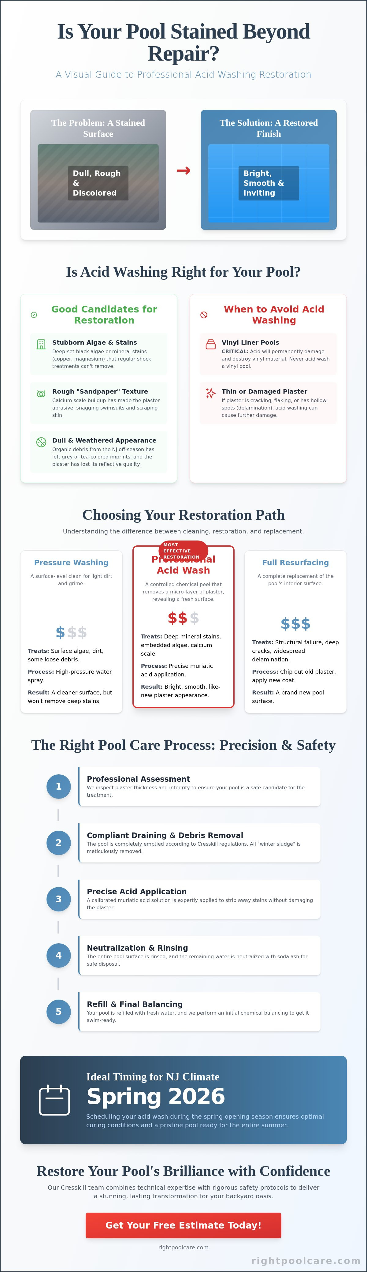 Acid wash pool service Cresskill
