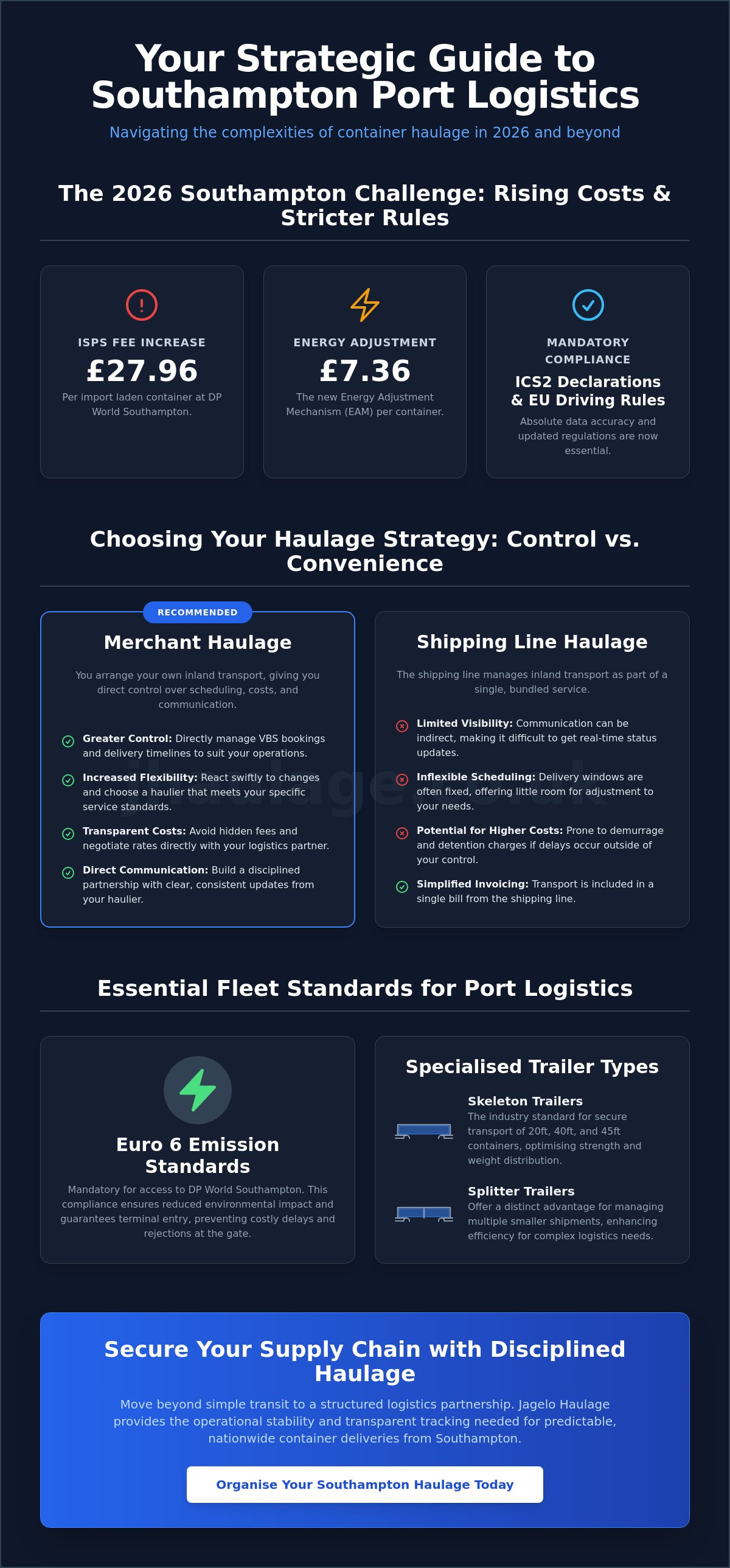 Container haulage Southampton