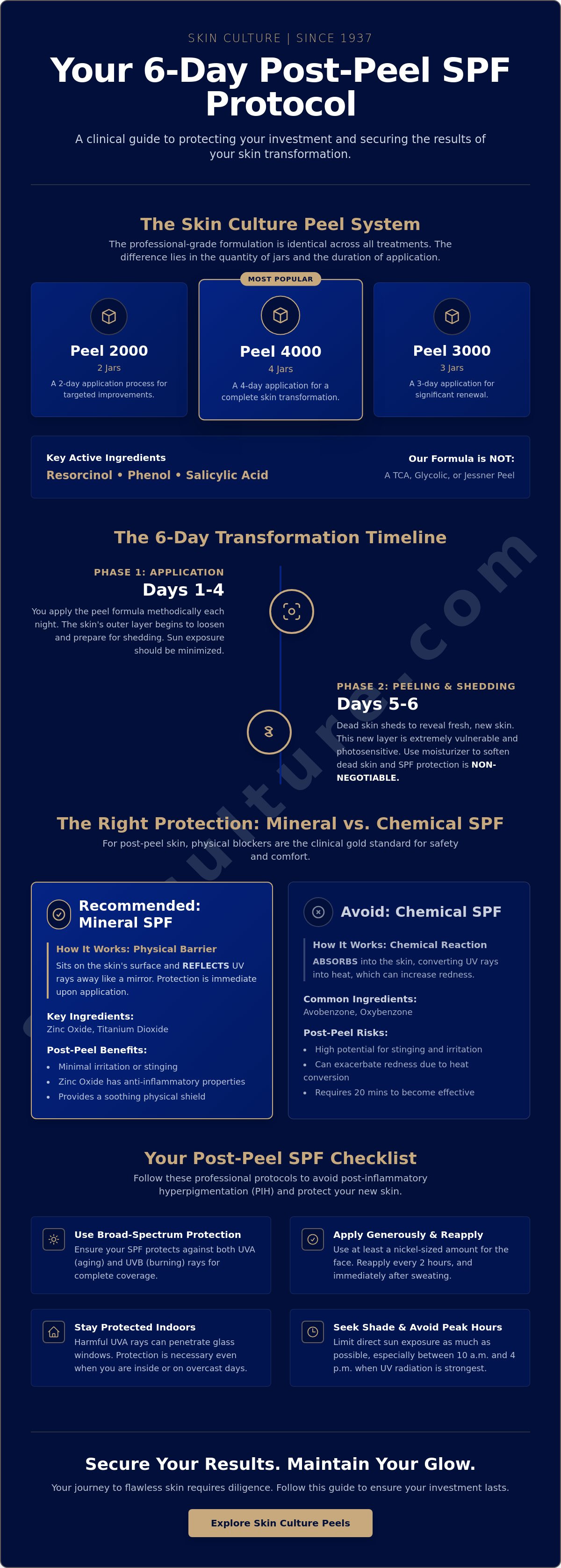 Spf recommendations after skin peel