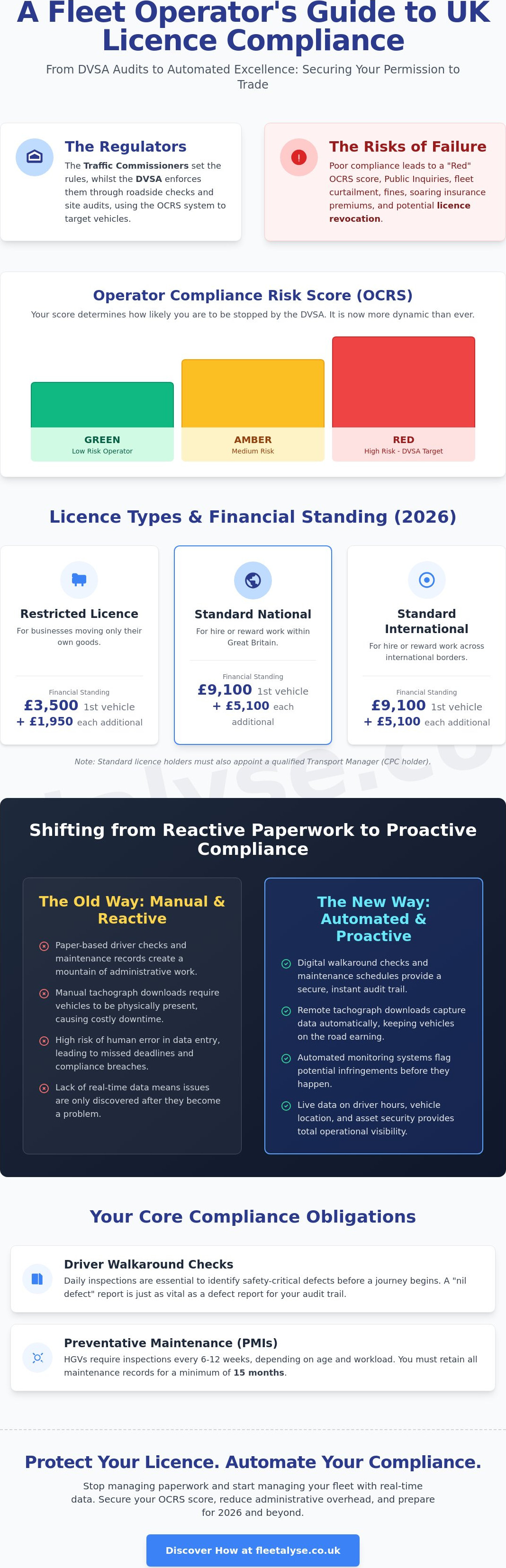 Transport operator licence compliance UK