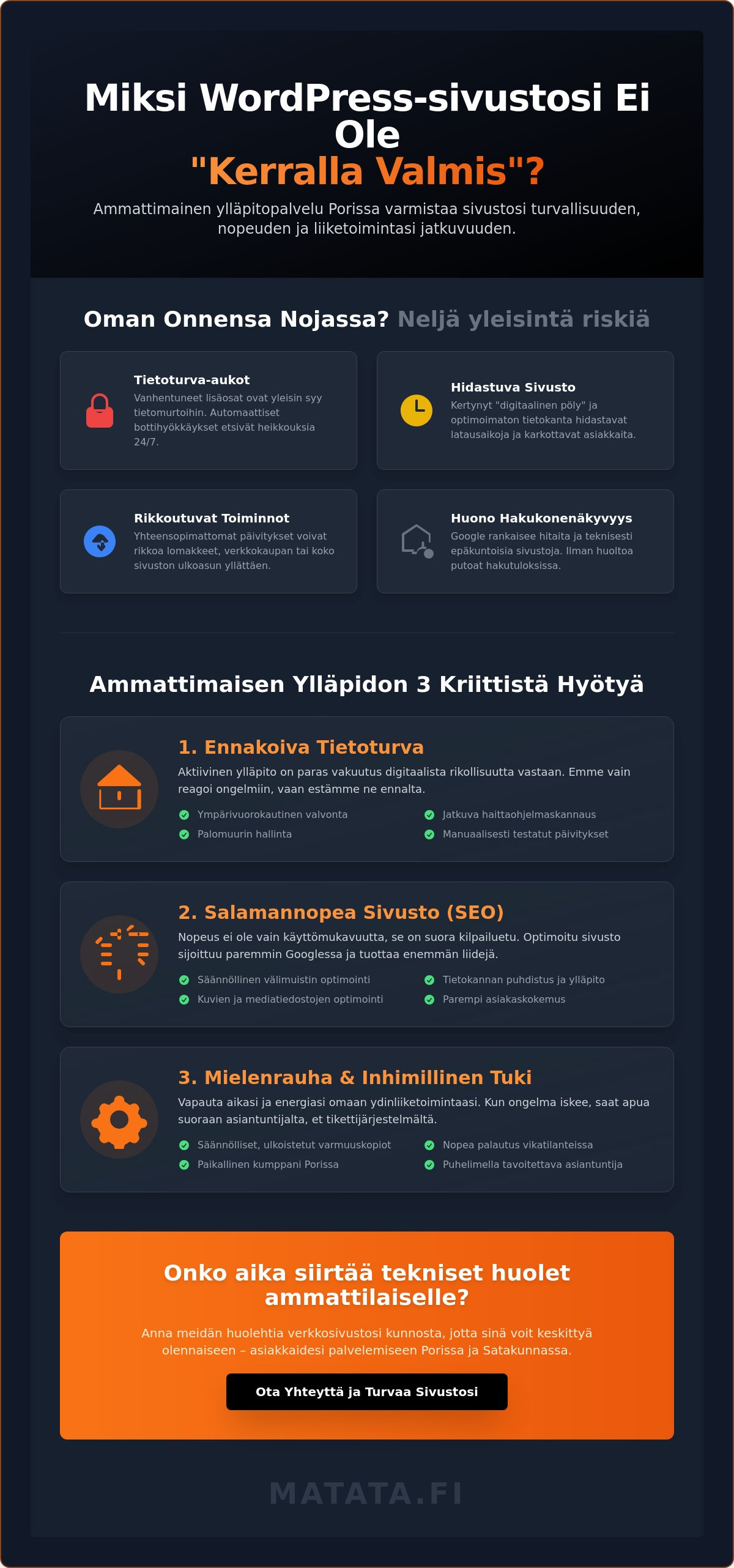 WordPress-ylläpitopalvelu Pori