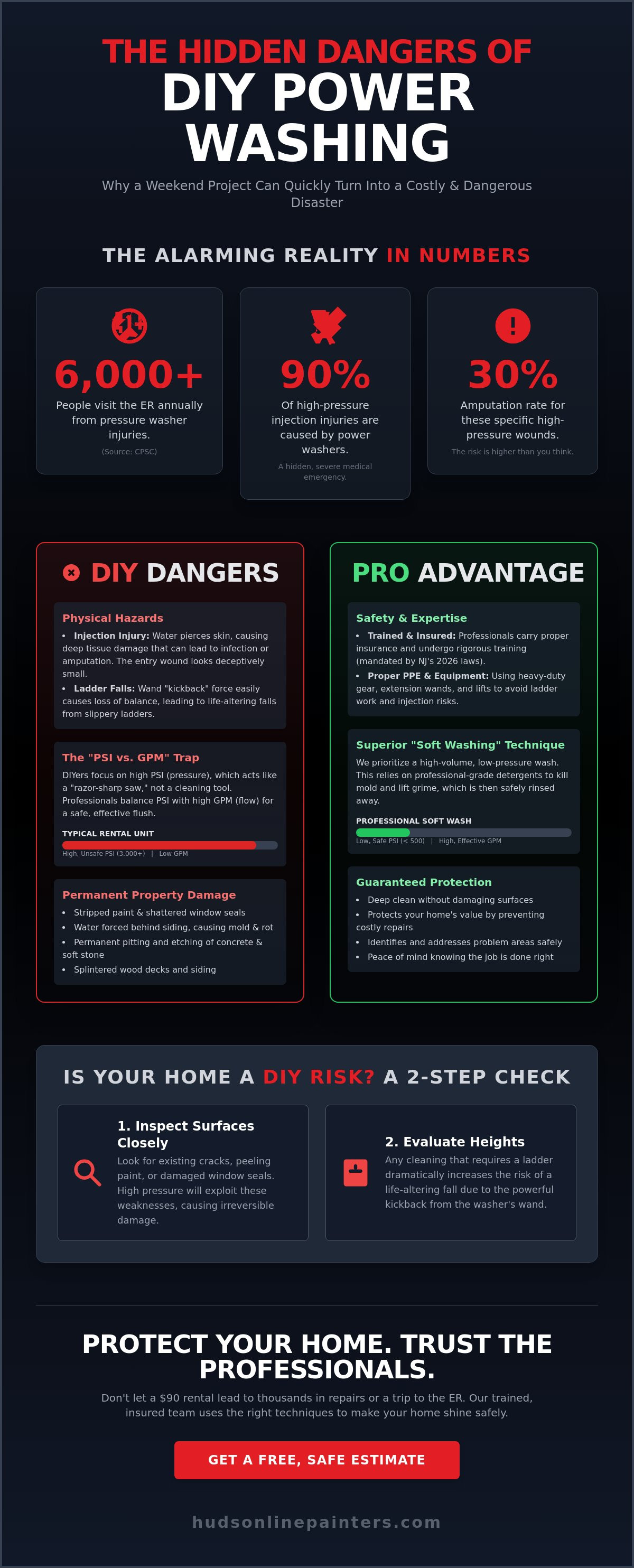 Diy power washing risks