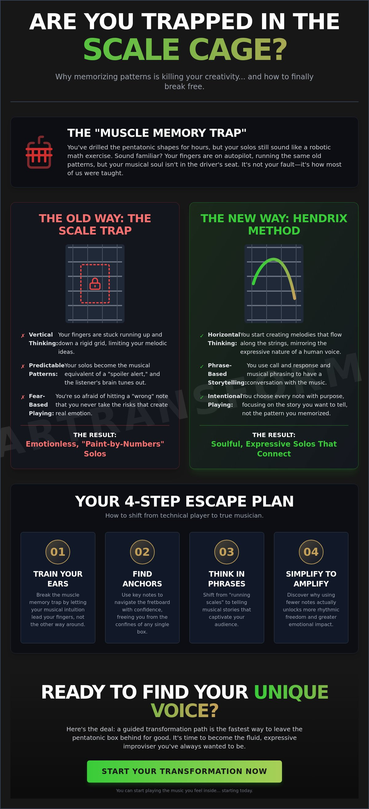 Stop relying on guitar scales