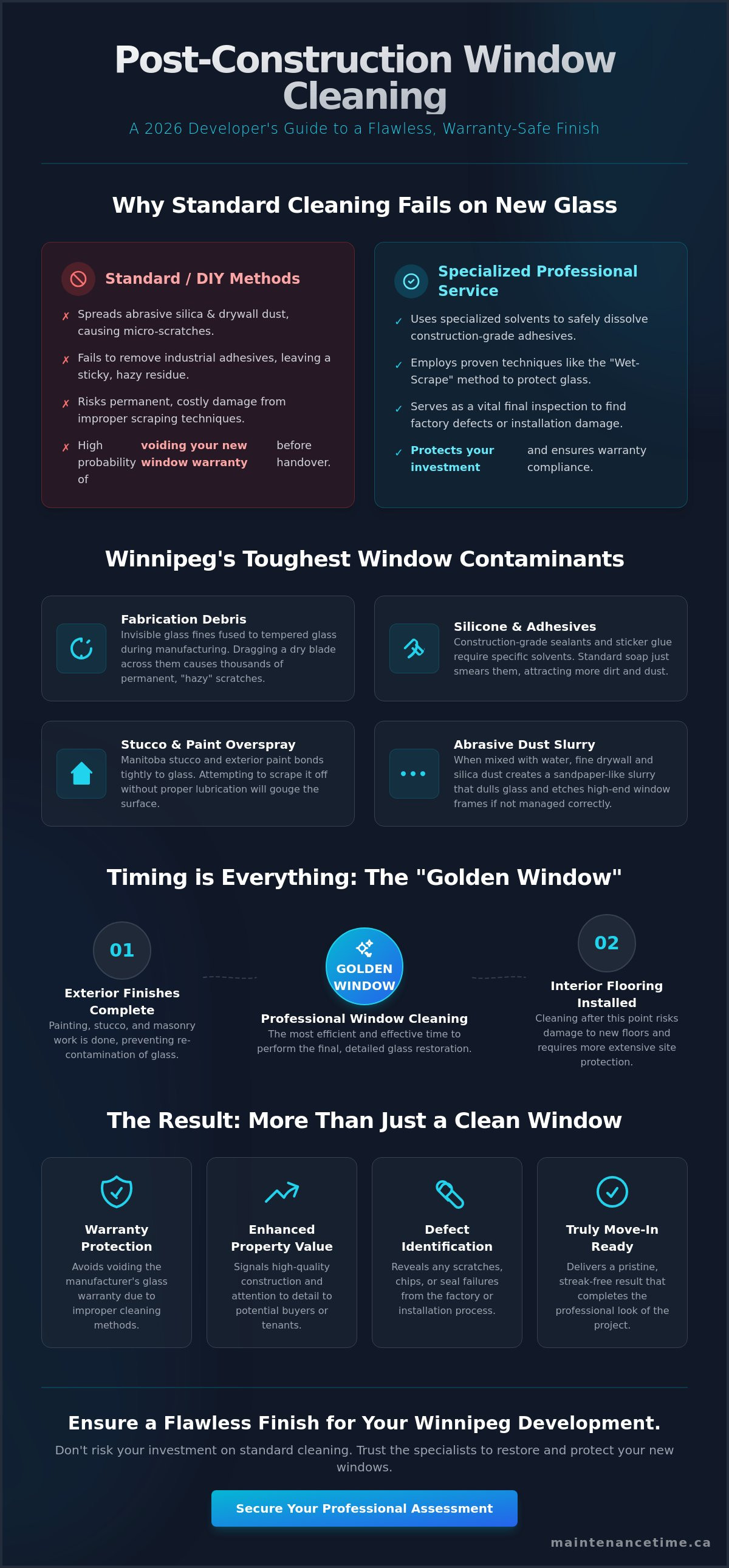 Post-construction window cleaning Winnipeg