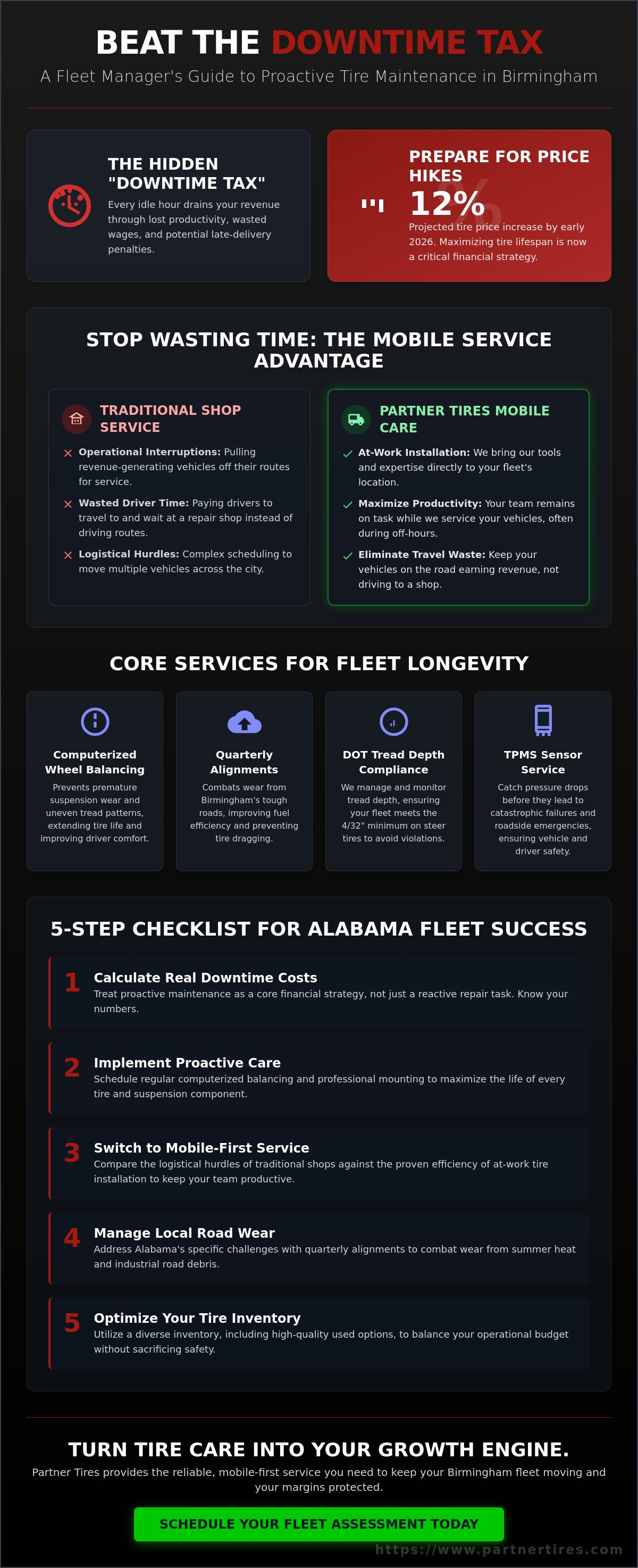 Fleet tire maintenance Birmingham