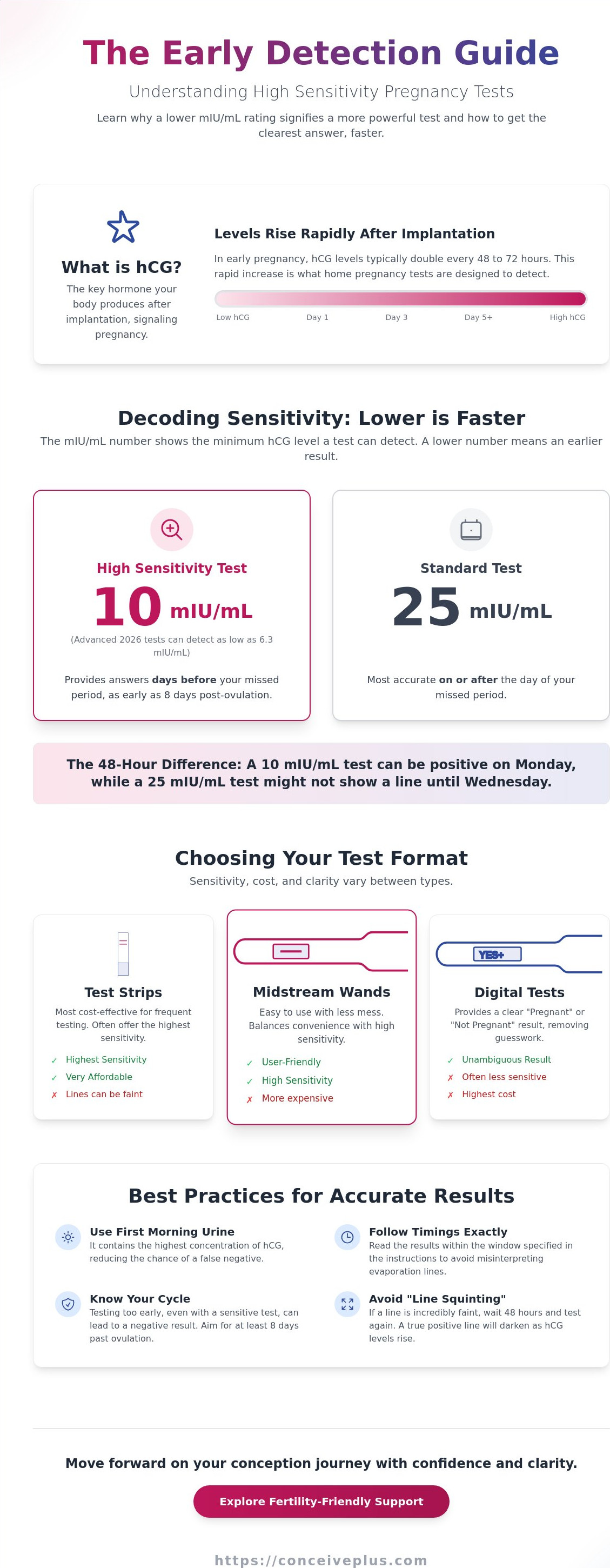 High sensitivity pregnancy test