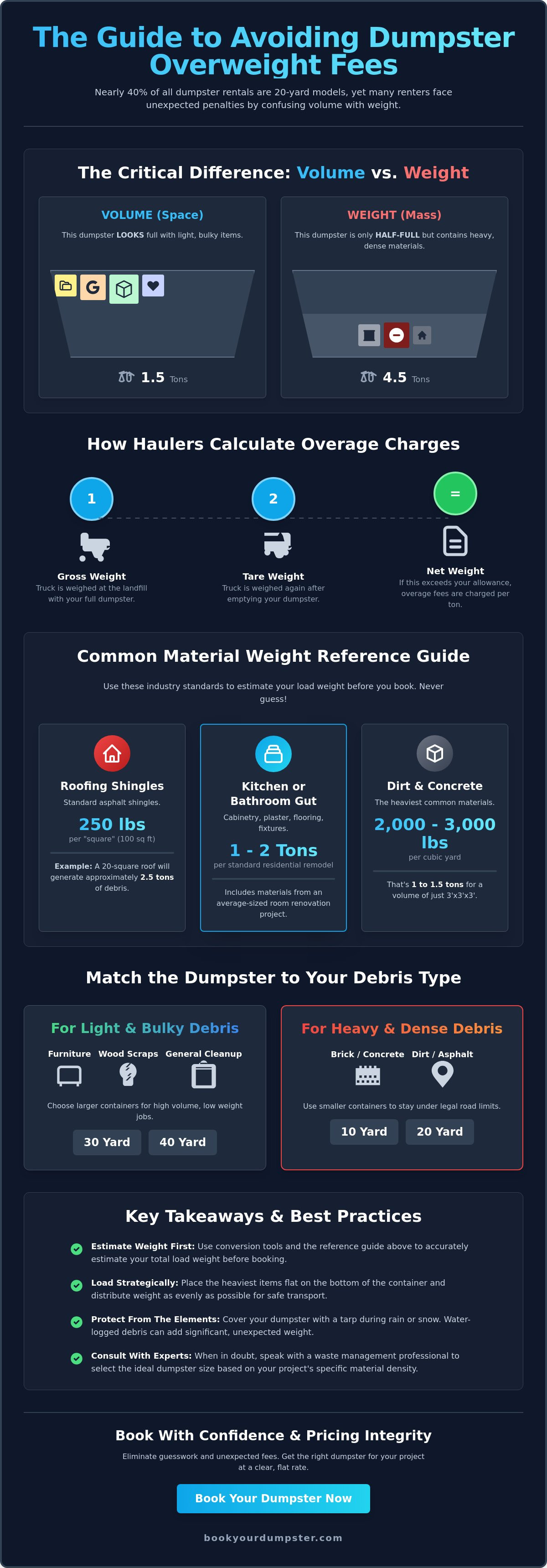 How to avoid dumpster overweight fees
