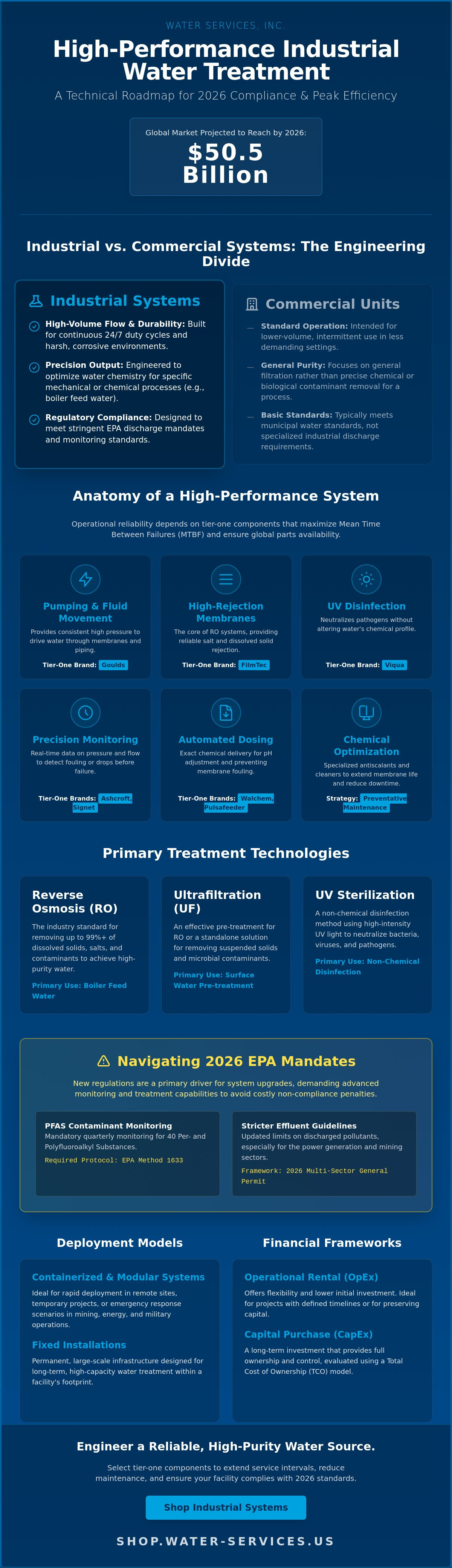 Industrial water treatment systems