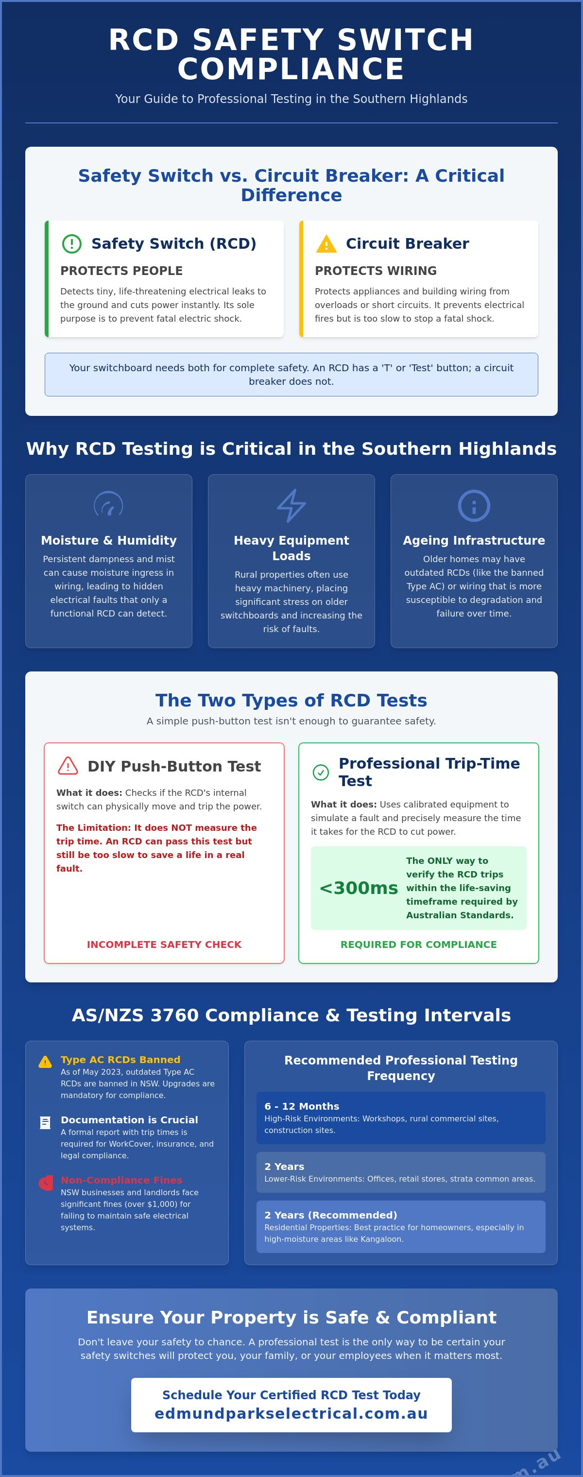 RCD testing Kangaloon