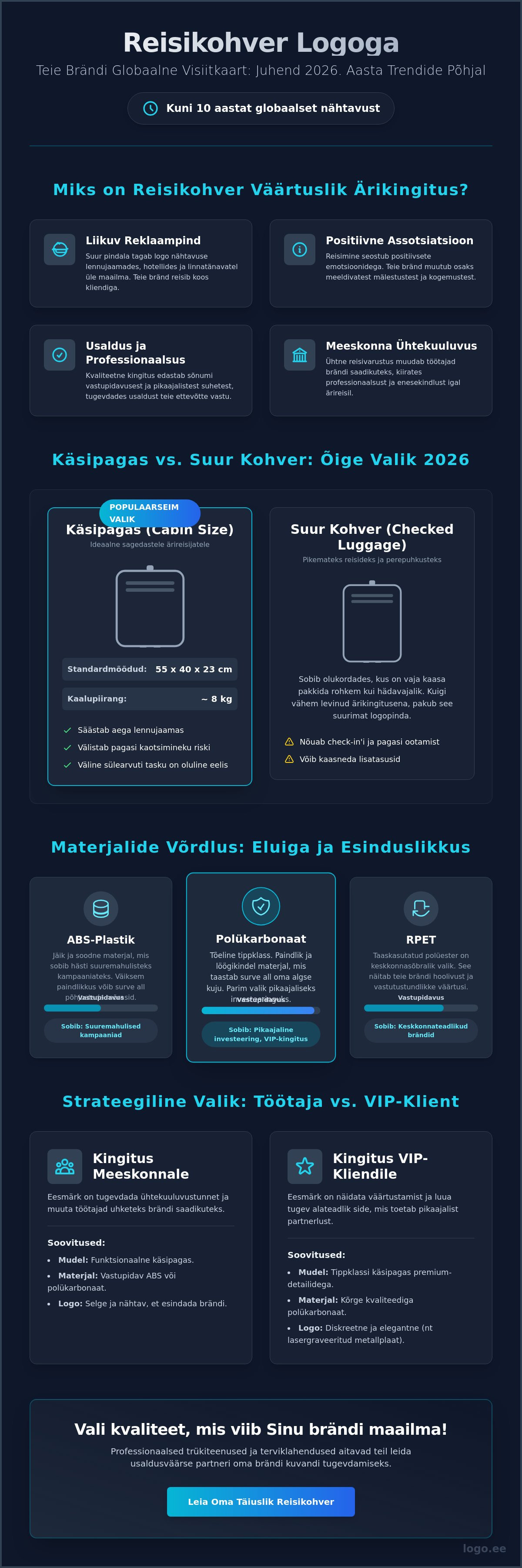 Reisikohver logoga