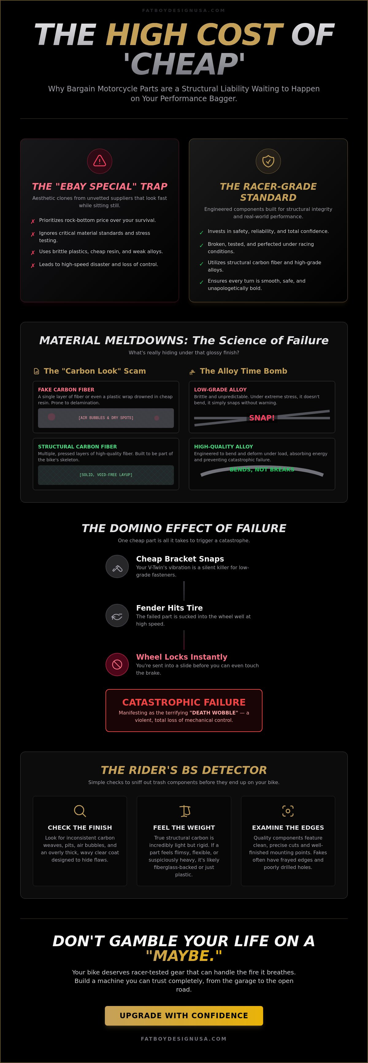 Dangers of poor quality motorcycle components