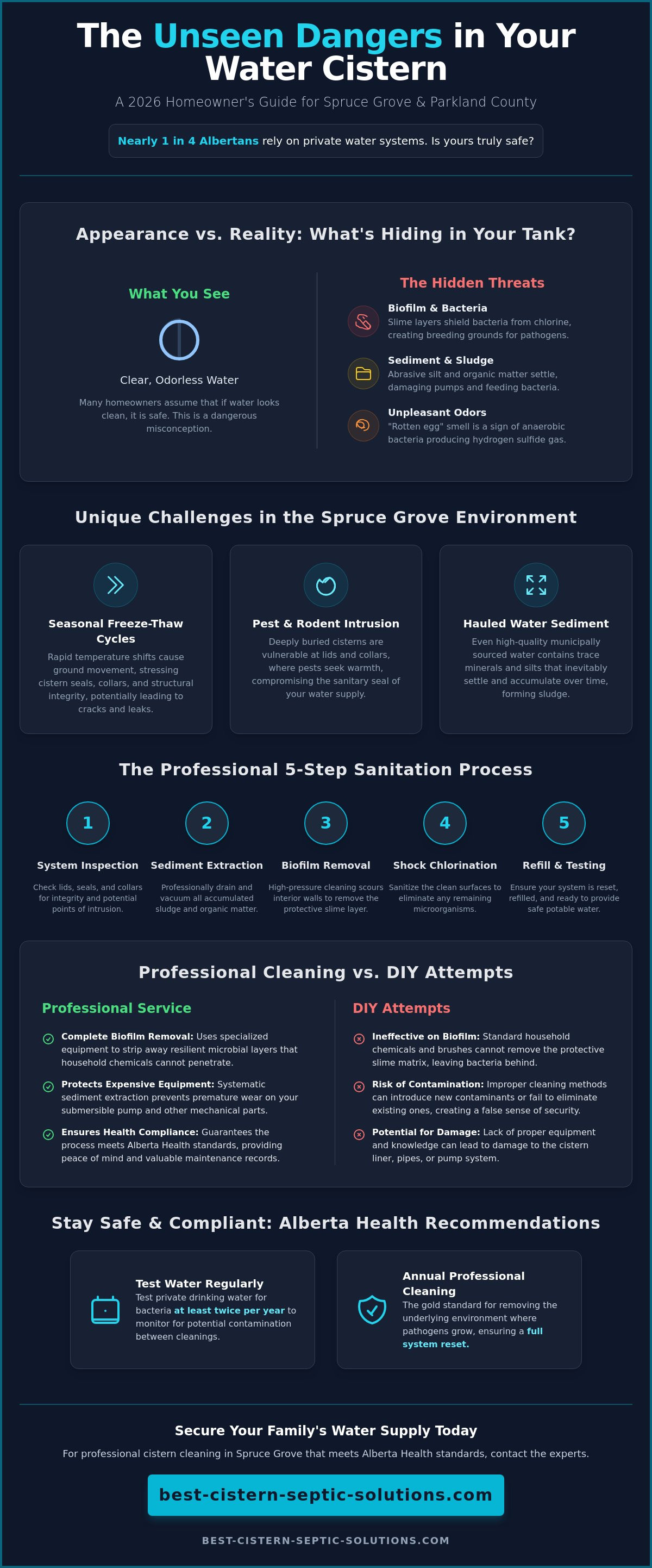 Professional cistern cleaning Spruce Grove