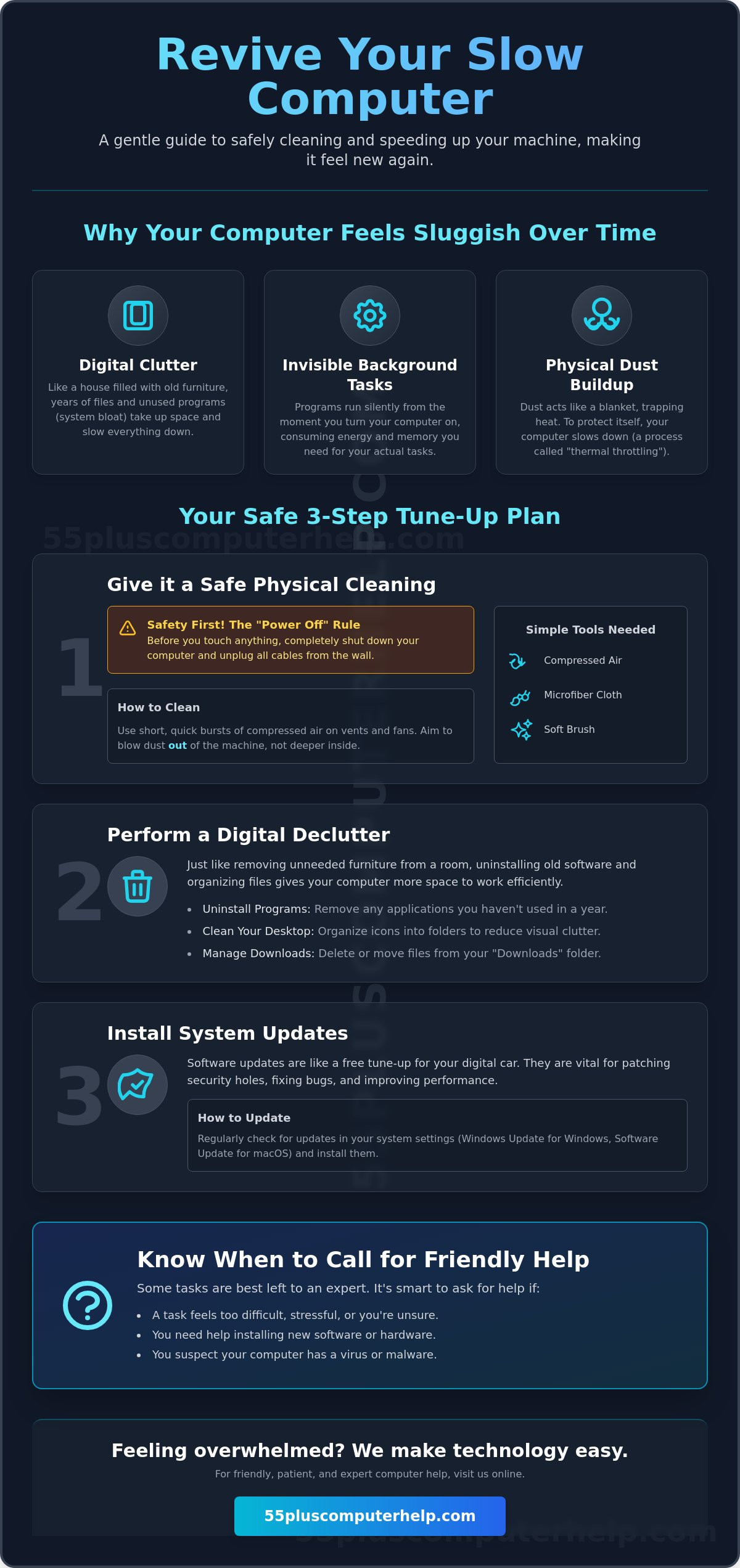How to clean up and speed up an old computer