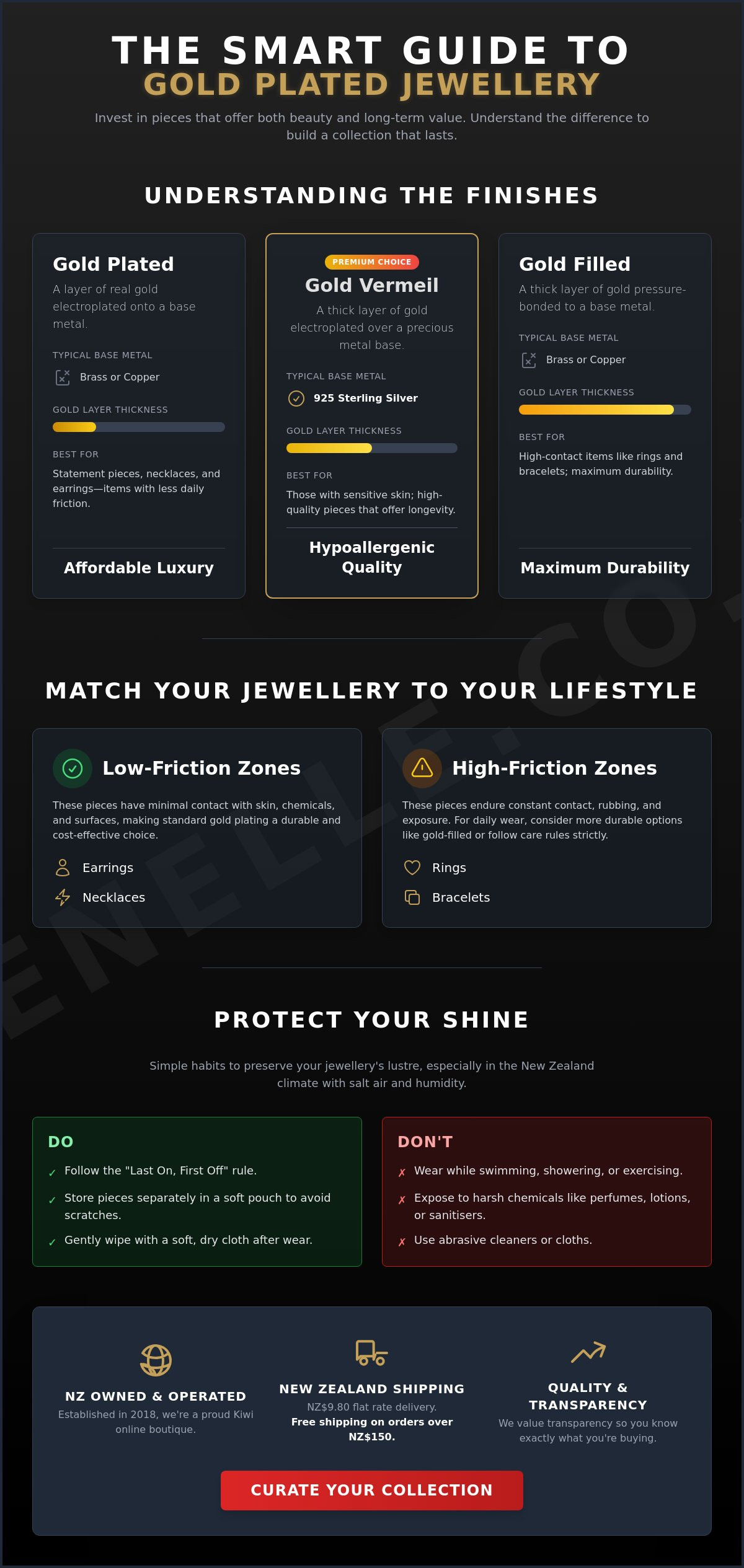 Gold plated jewellery nz