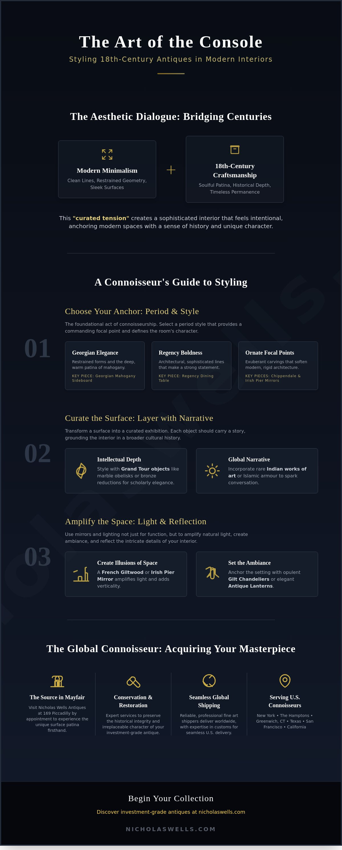 How to style an antique console table