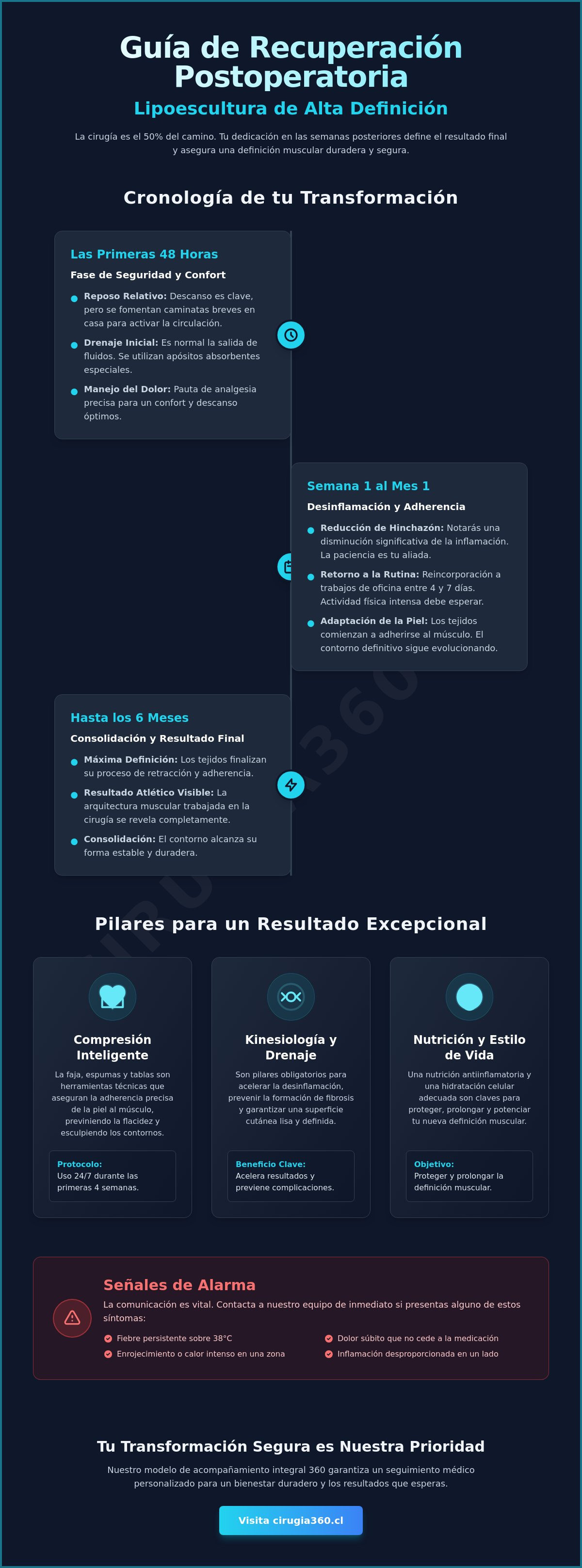Recuperación de lipoescultura de alta definición