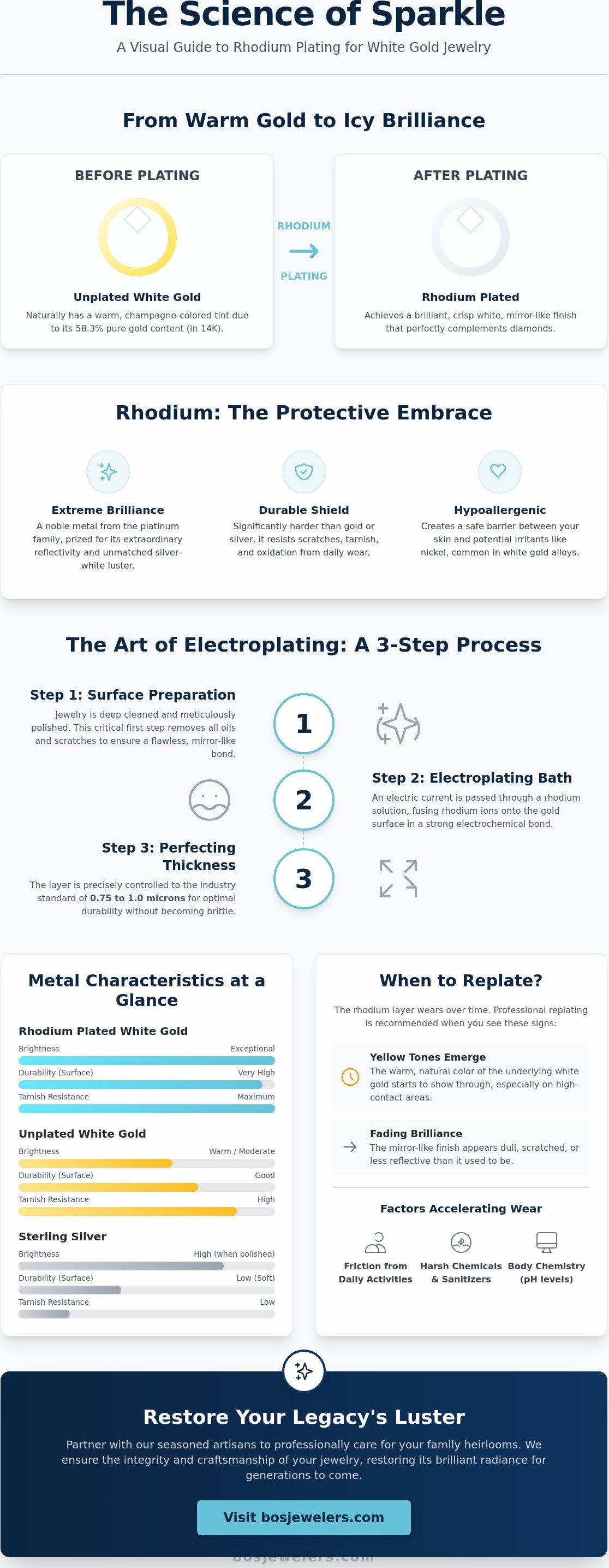 What is rhodium plating for white gold