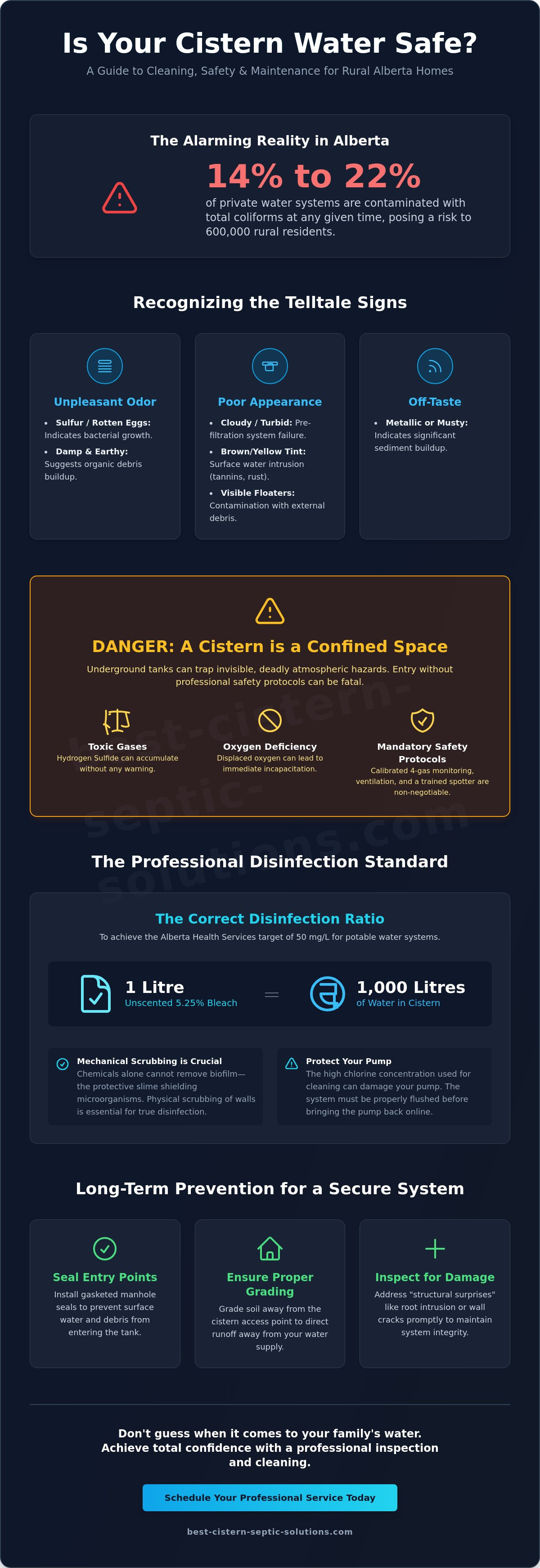 Signs your cistern needs cleaning