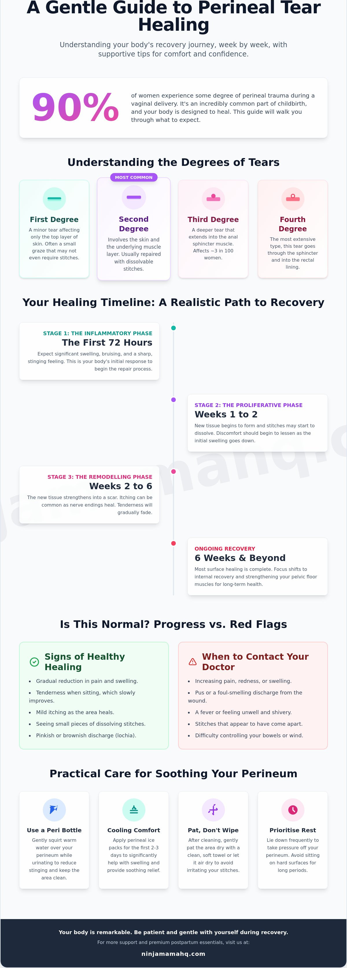 Perineal tear healing stages