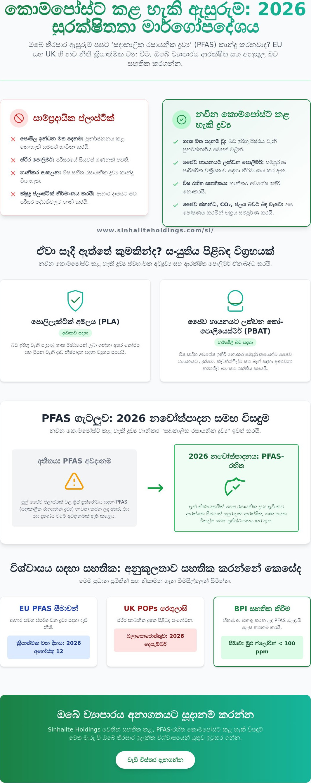 කොම්පෝස්ට් කළ හැකි ප්ලාස්ටික් වල රසායනික ද්‍රව්‍ය තිබේද