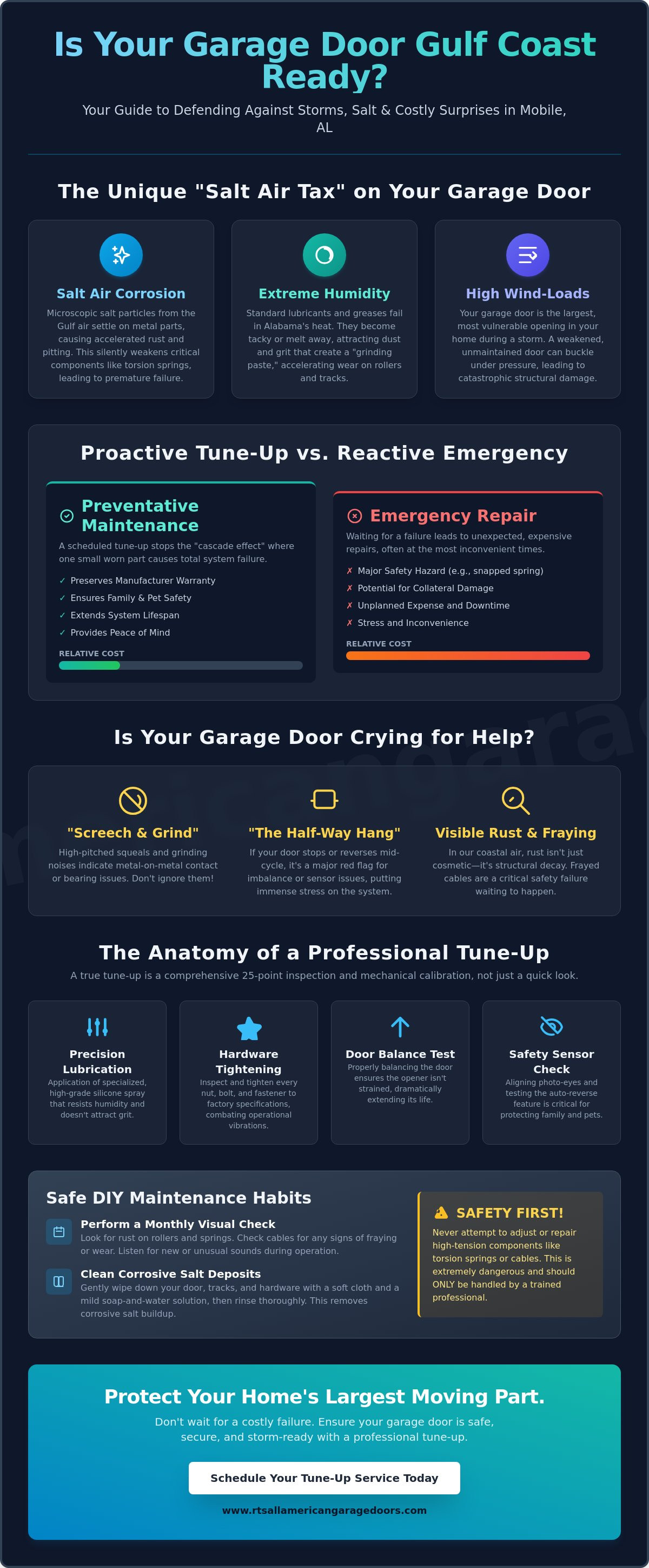 Garage door tune-up service Mobile AL