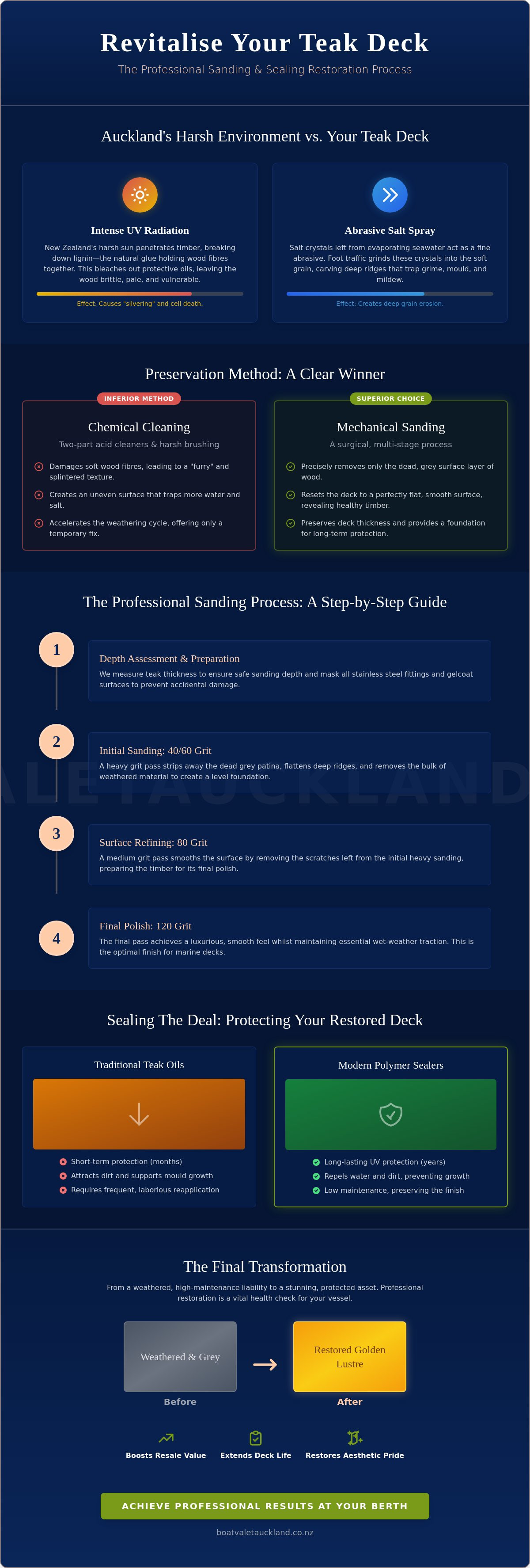 Teak deck sanding and sealing