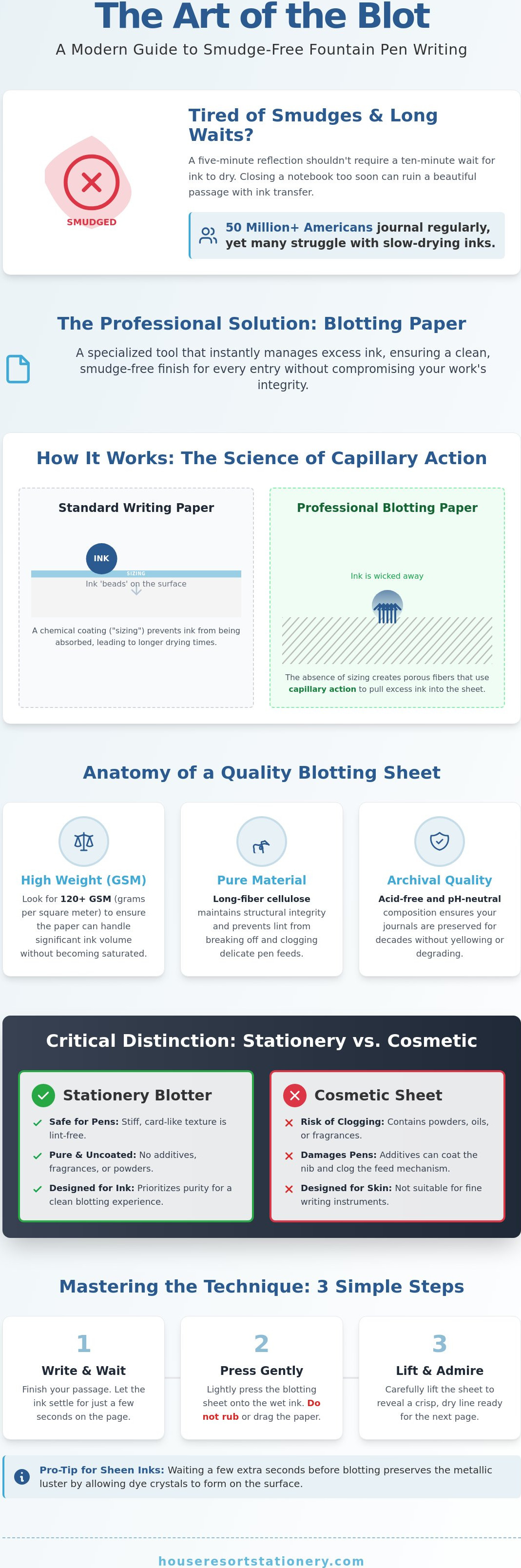 Blotting paper sheets