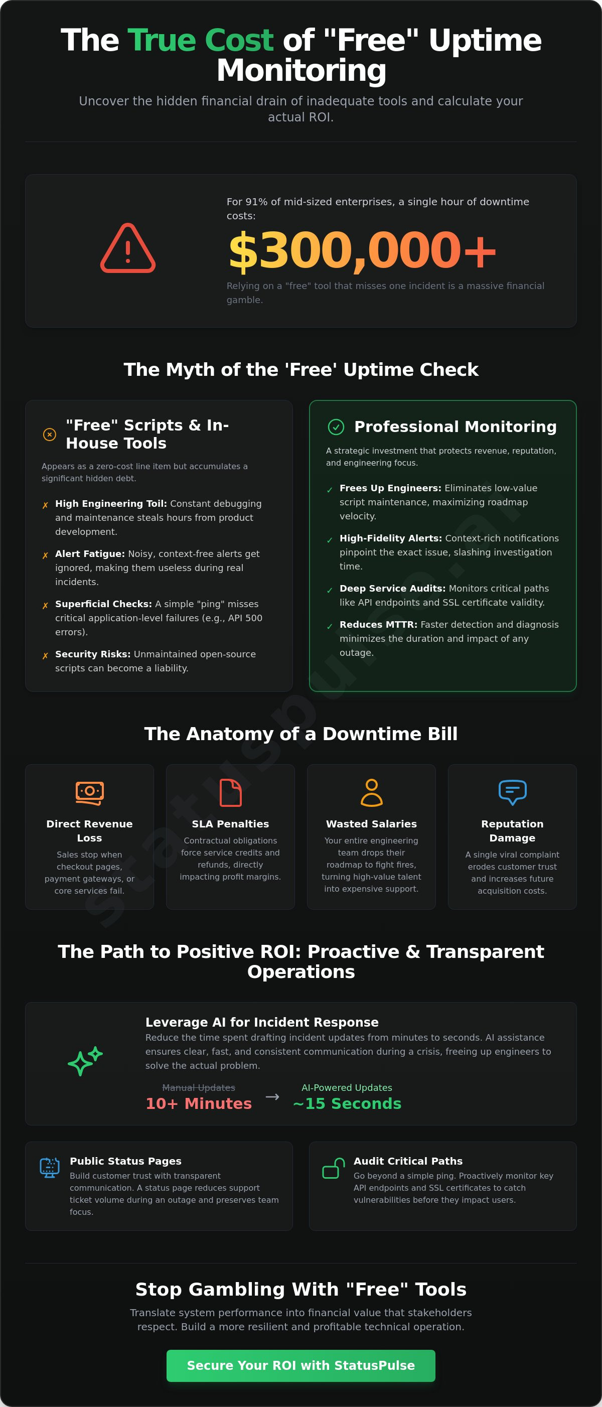 Uptime monitoring ROI