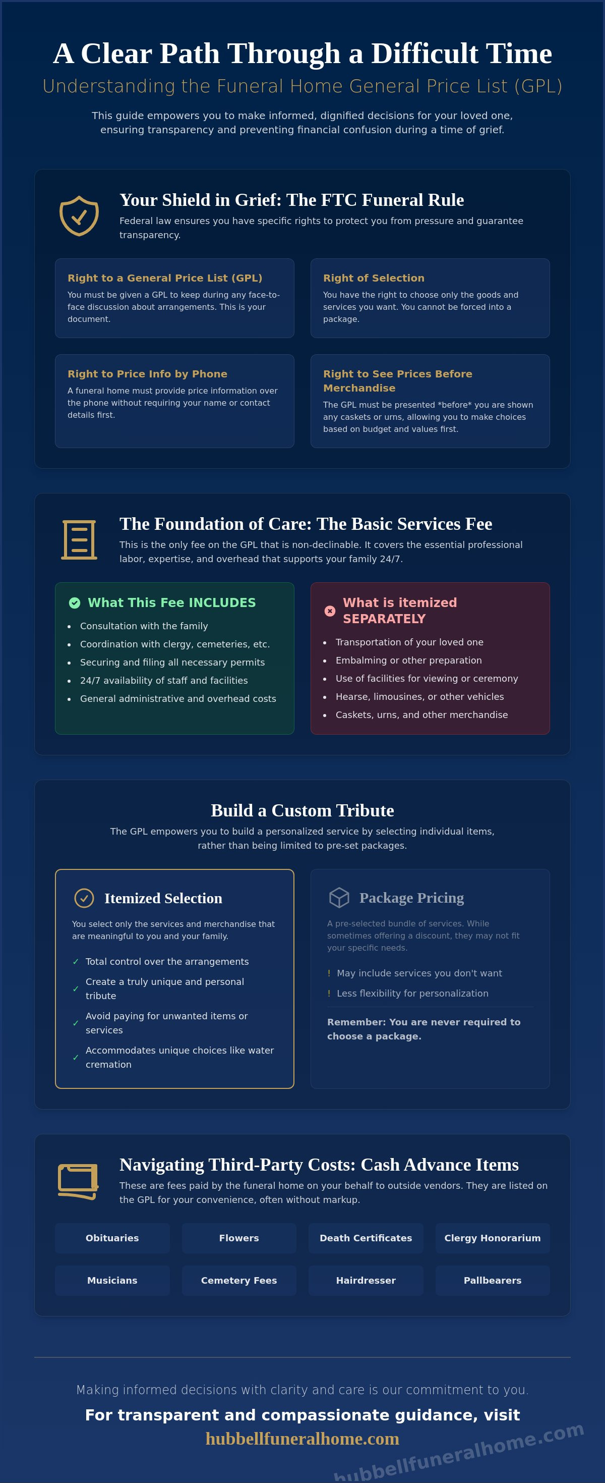 Understanding funeral home price lists