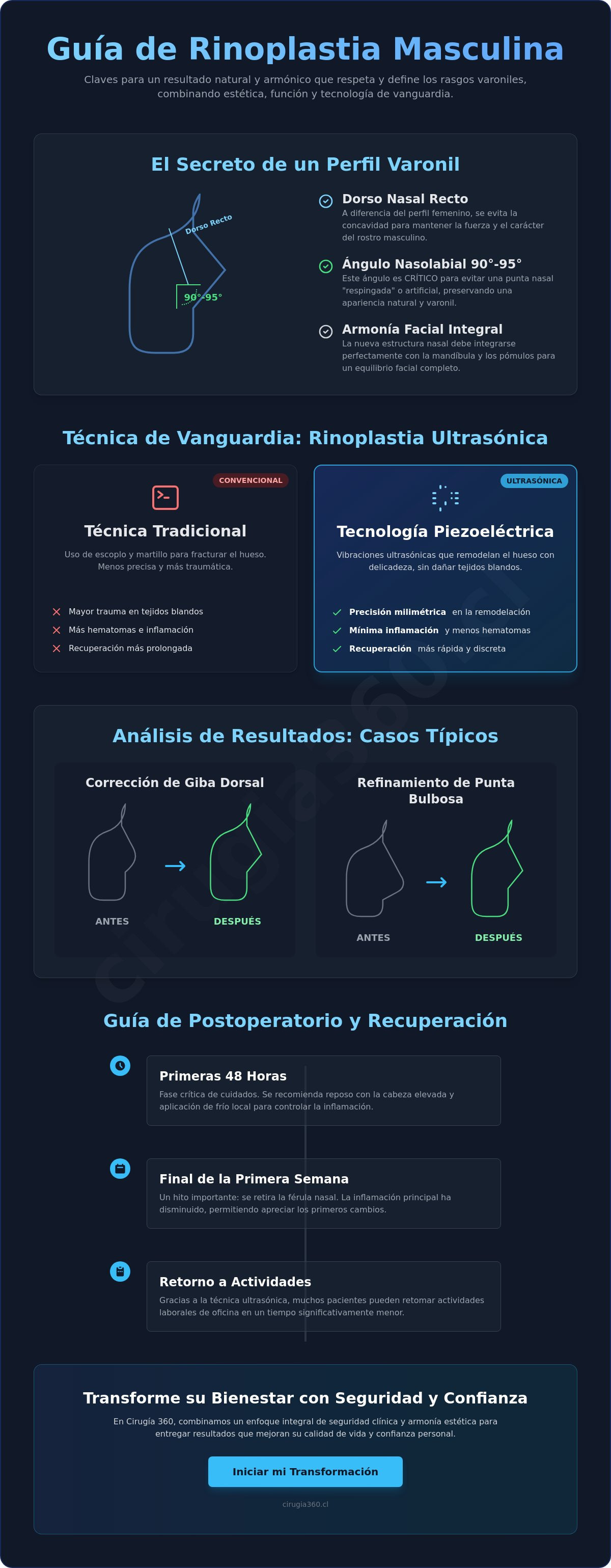 Rinoplastia antes y despues hombres chile