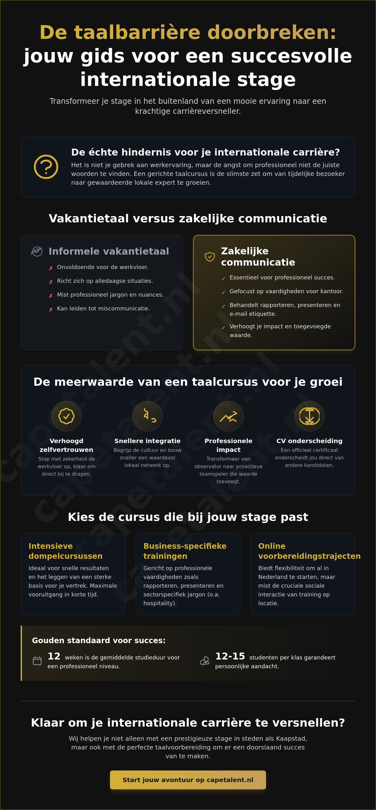Taalbarrière overbruggen stage buitenland